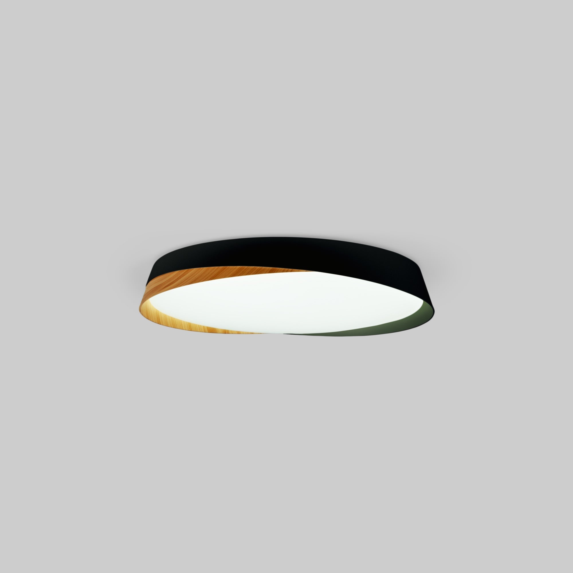 Lámpara de techo LED tipo plafón CCT 24W - Efecto madera - ø40cm - IP22