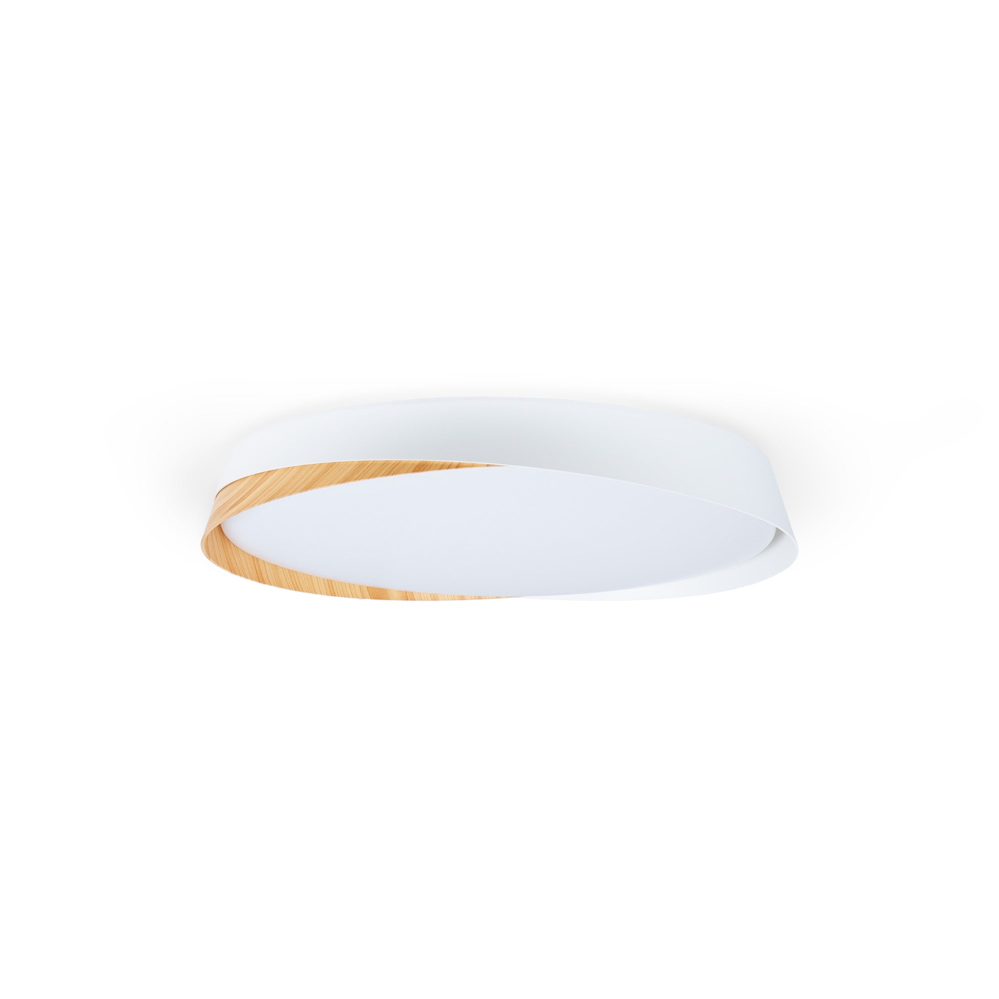 Lámpara de techo LED tipo plafón CCT 36W - Efecto madera - ø50cm - IP22