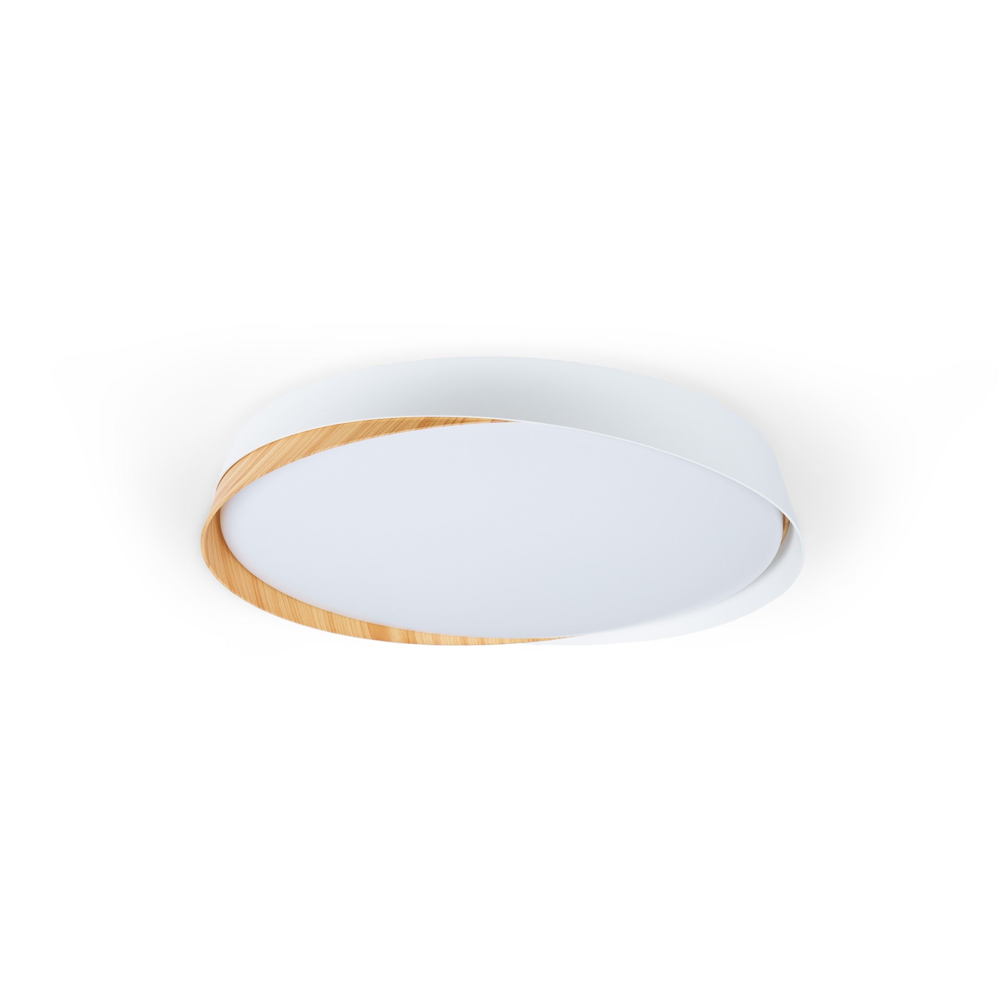 Lámpara de techo LED tipo plafón CCT 36W - Efecto madera - ø50cm - IP22