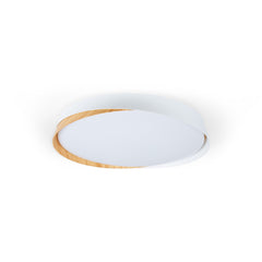 Lámpara de techo LED tipo plafón CCT 36W - Efecto madera - ø50cm - IP22