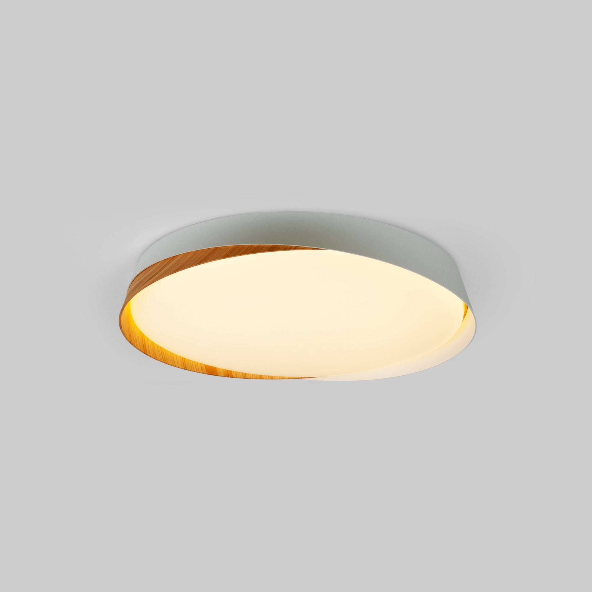 Lámpara de techo LED tipo plafón CCT 36W - Efecto madera - ø50cm - IP22