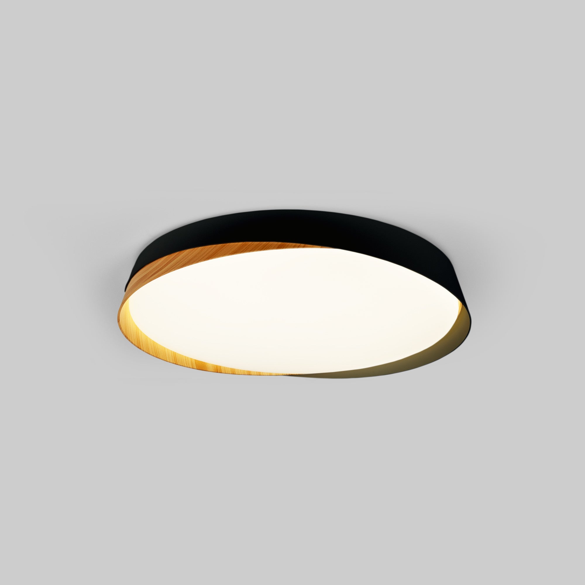 Lámpara de techo LED tipo plafón CCT 36W - Efecto madera - ø50cm - IP22
