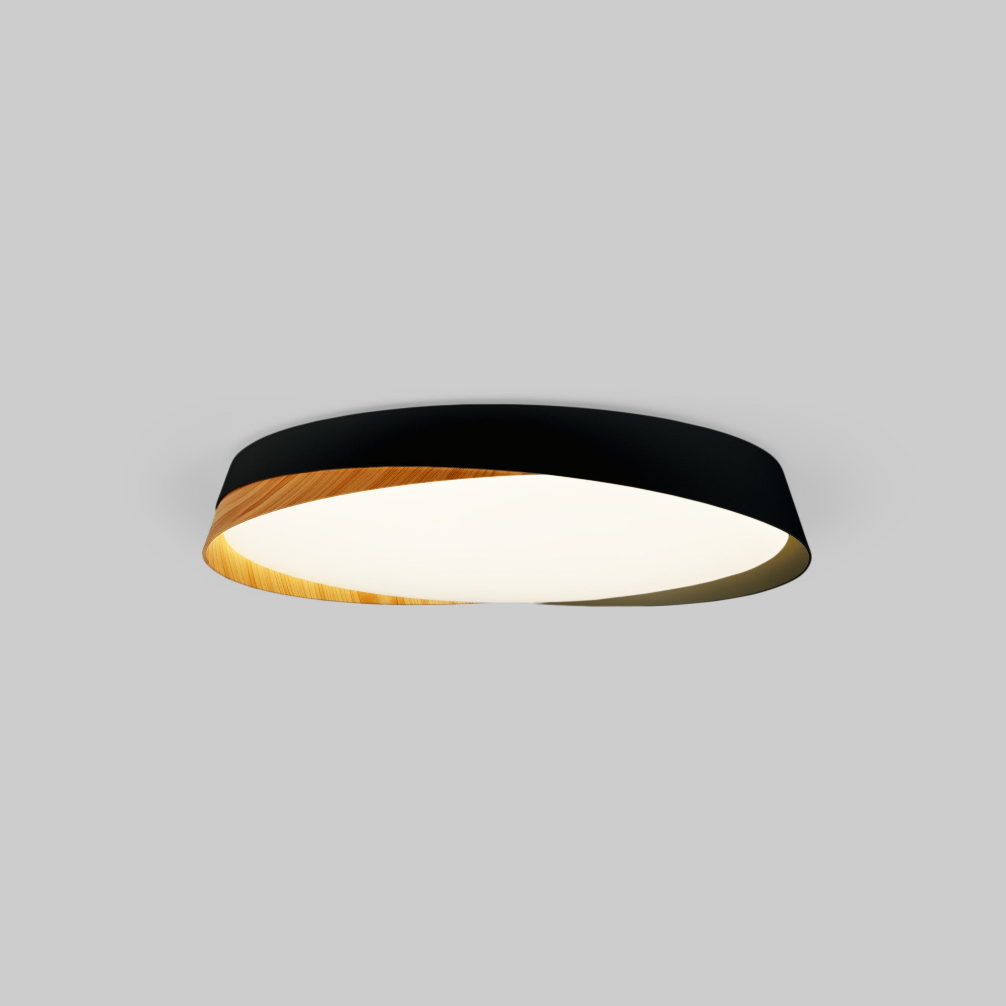 Lámpara de techo LED tipo plafón CCT 36W - Efecto madera - ø50cm - IP22