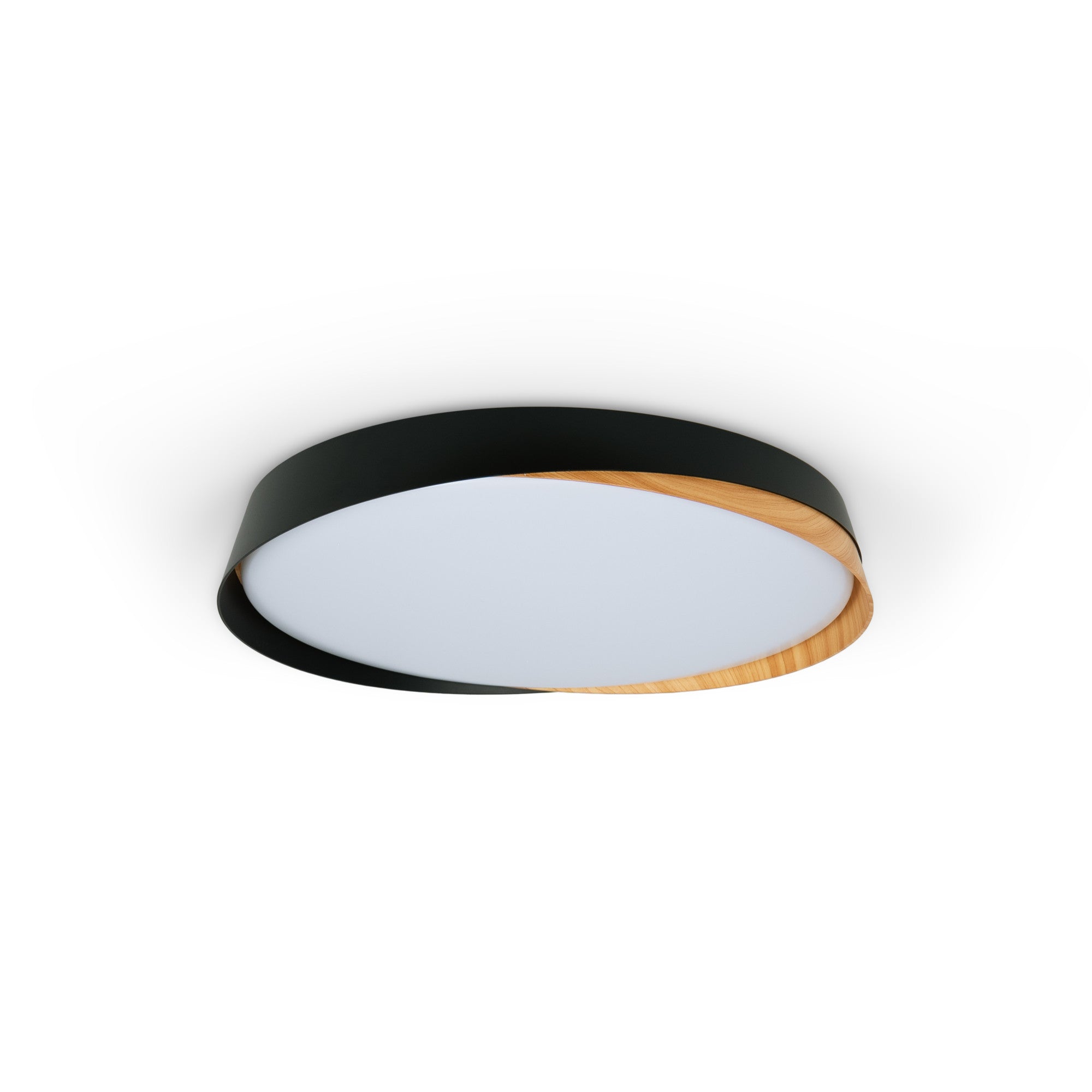 Lámpara de techo LED tipo plafón CCT 36W - Efecto madera - ø50cm - IP22