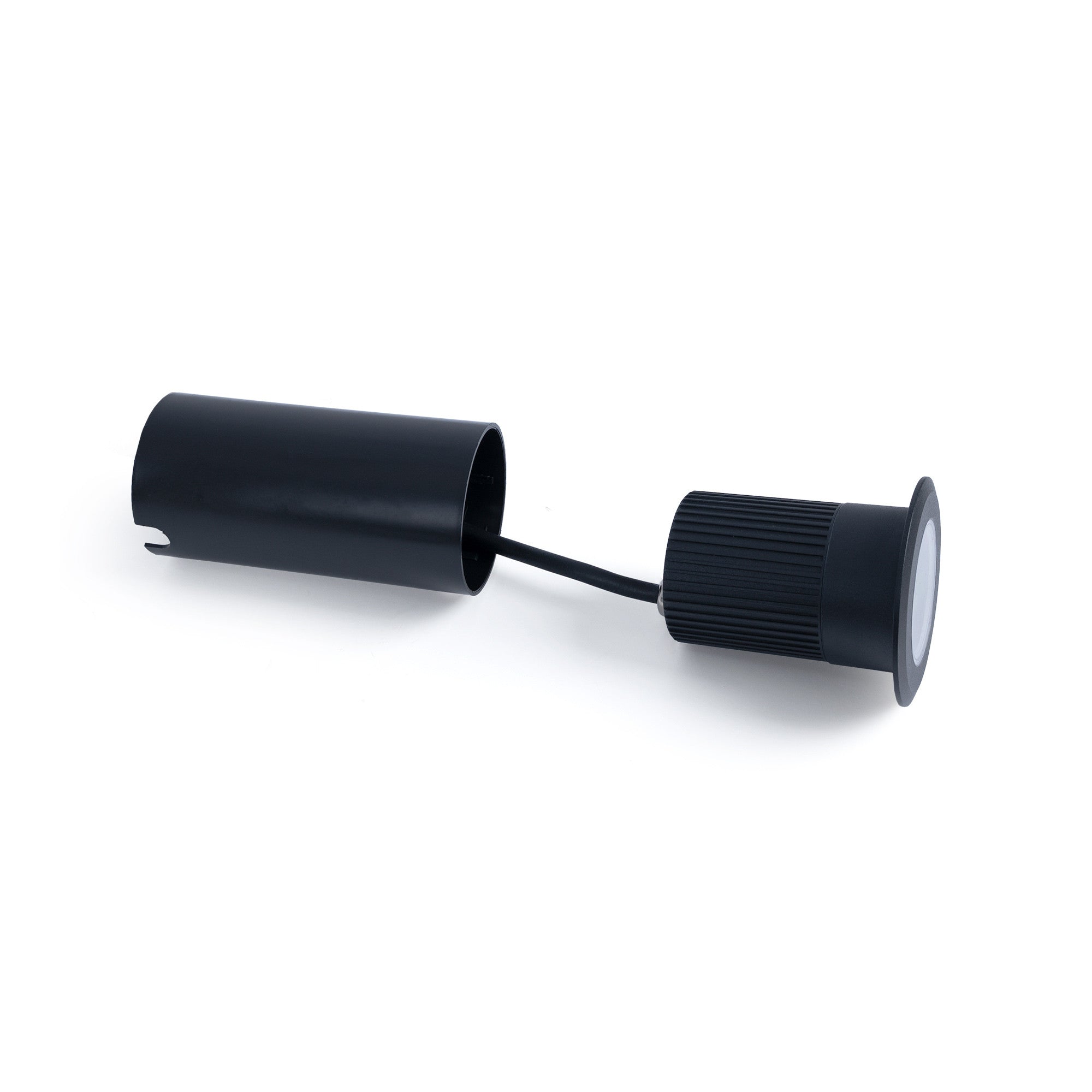 Baliza LED empotrable en suelo 10W - Blanco cálido - IP67 - Color Negro