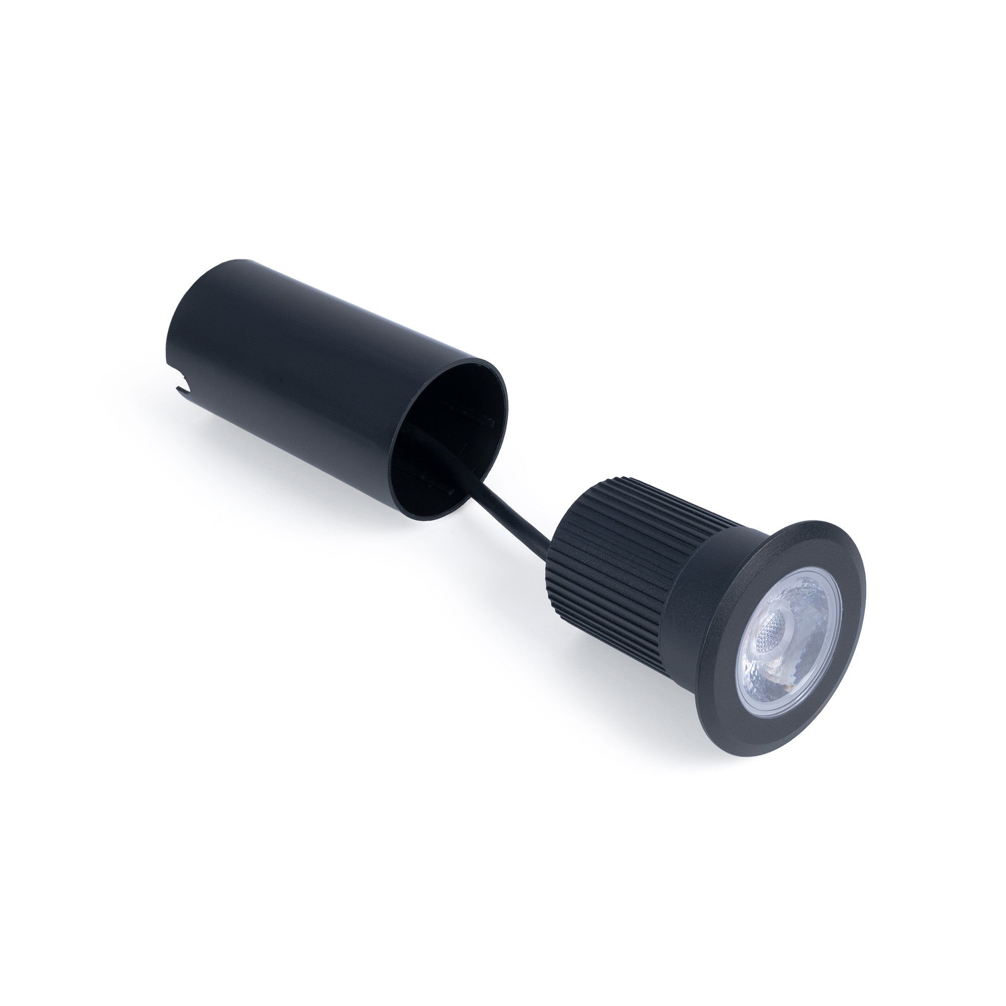 Baliza LED empotrable en suelo 10W - Blanco cálido - IP67 - Color Negro
