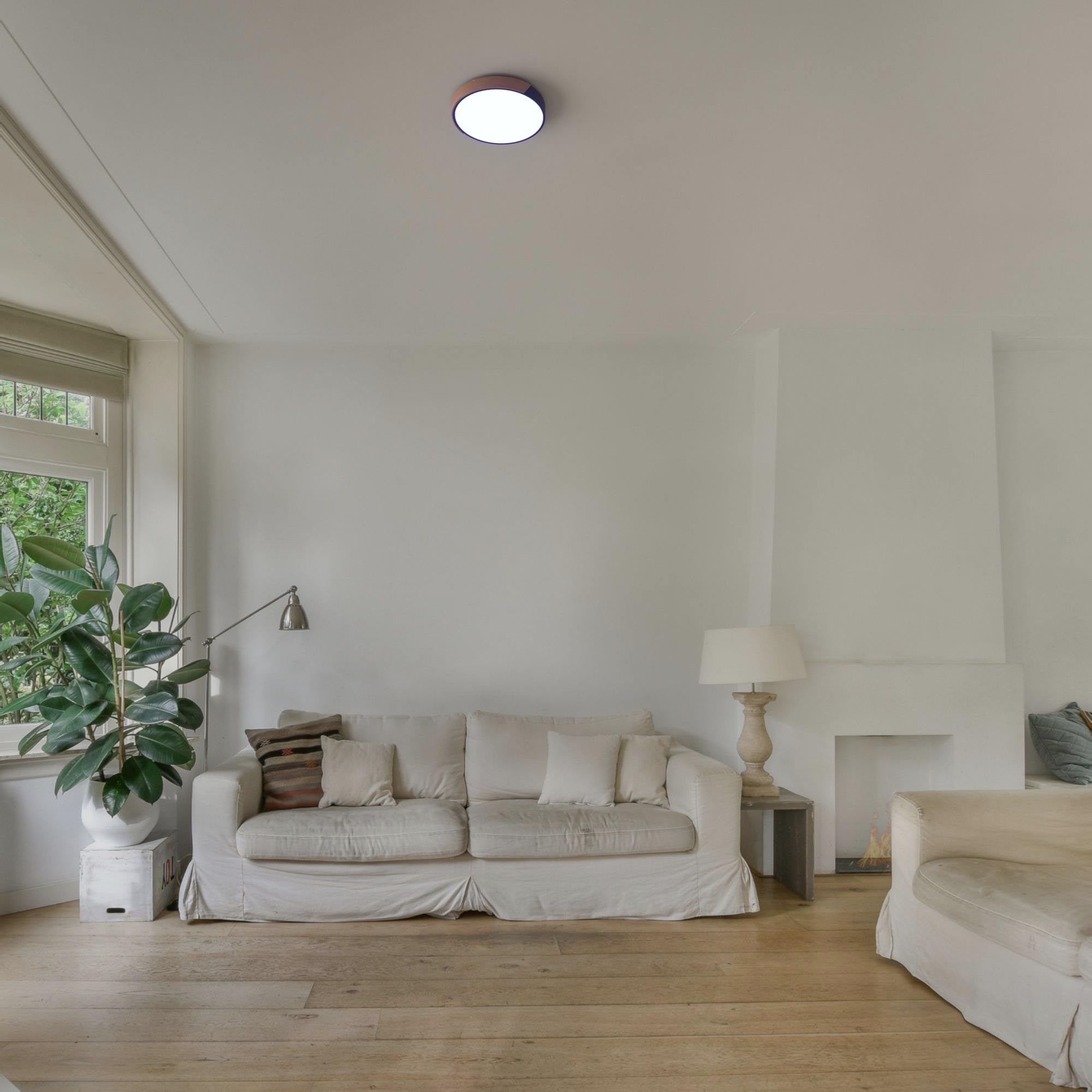 Plafón LED techo CCT 24W - Madera y Policarbonato - ø40cm - IP22