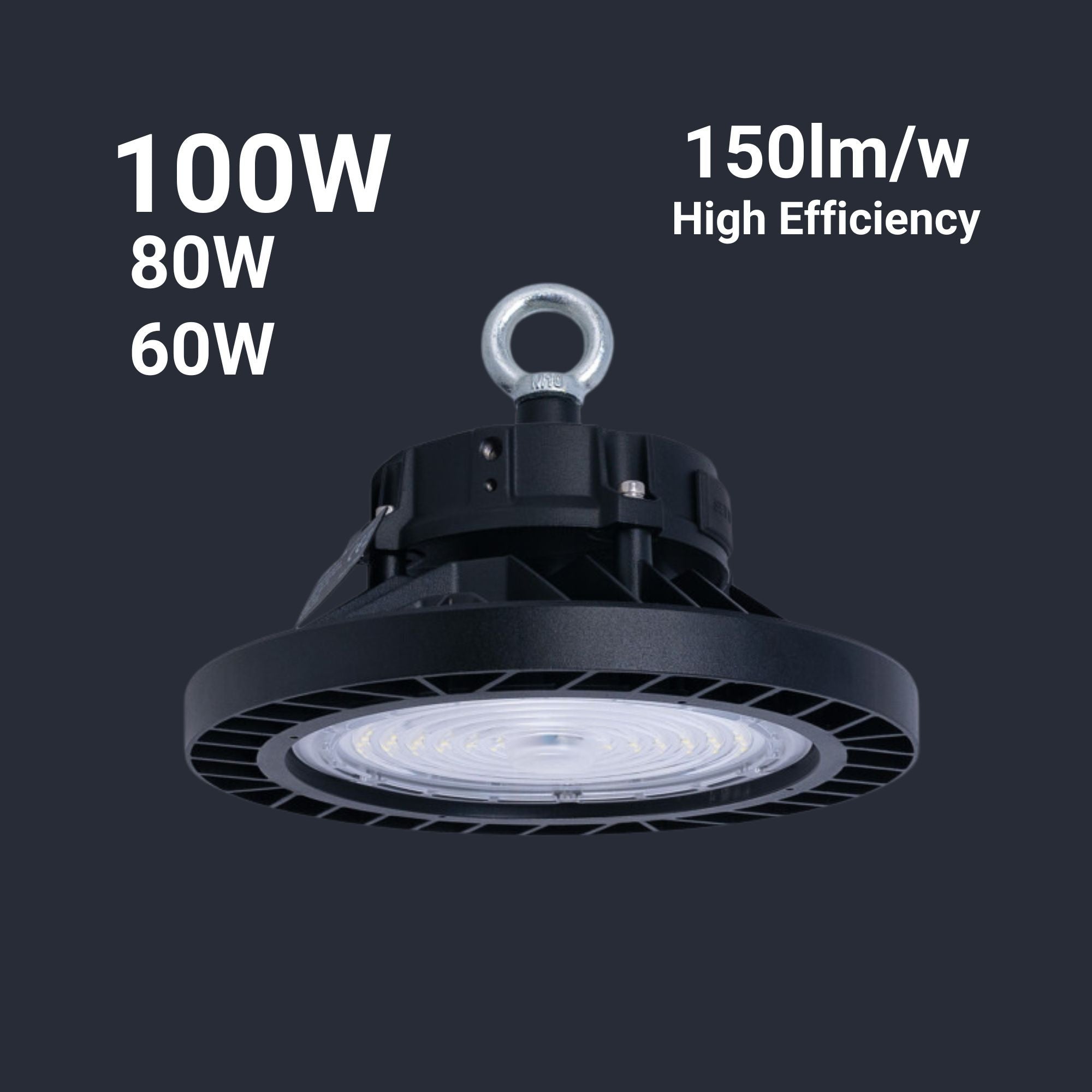 Campana LED industrial - 100W - PHILIPS Lumileds - Driver LIFUD - 5000K - IP65 - 7 años garantía