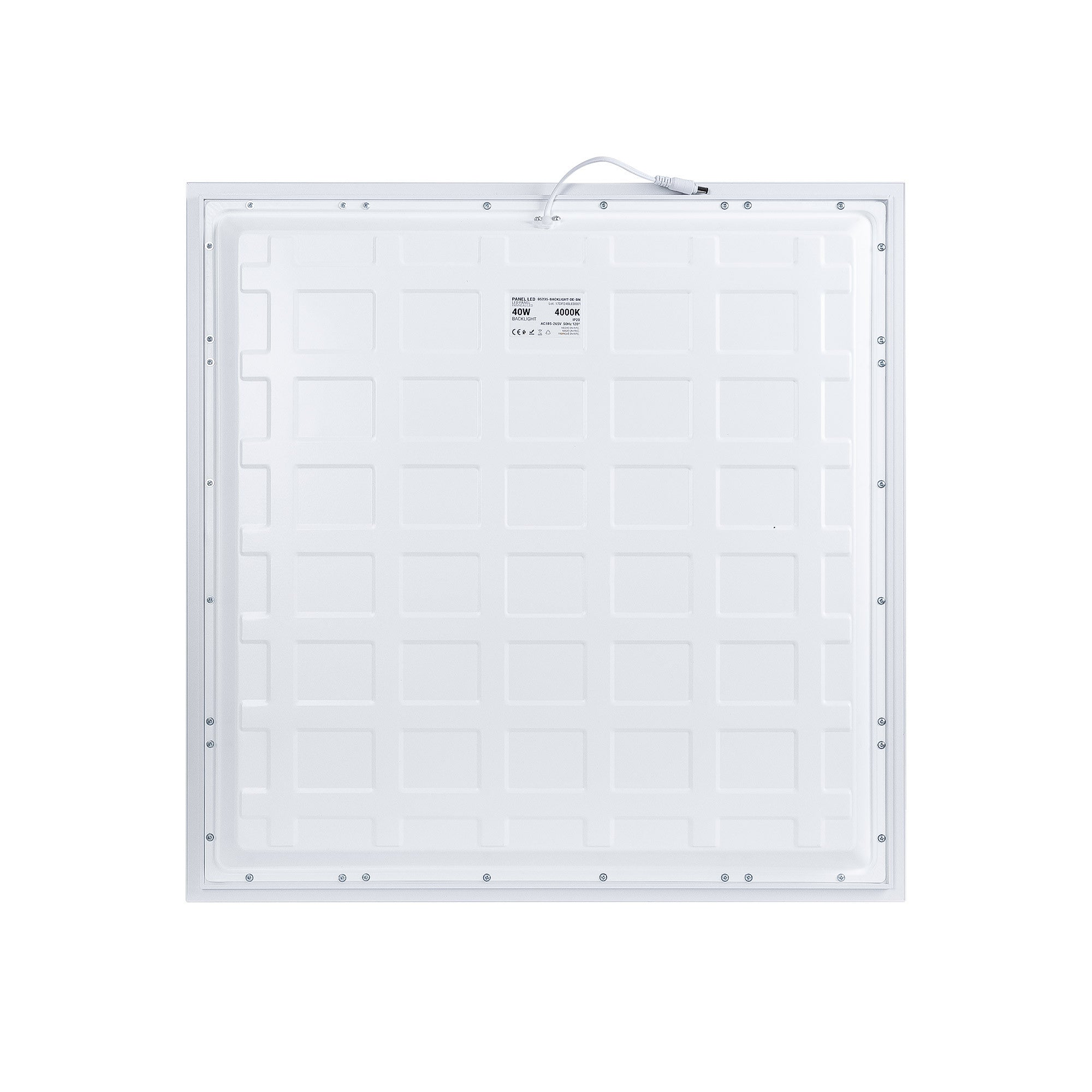 Panel LED empotrable Backlight 62x62cm - 4800lm - Driver Osram- 40W - UGR18 - IP20