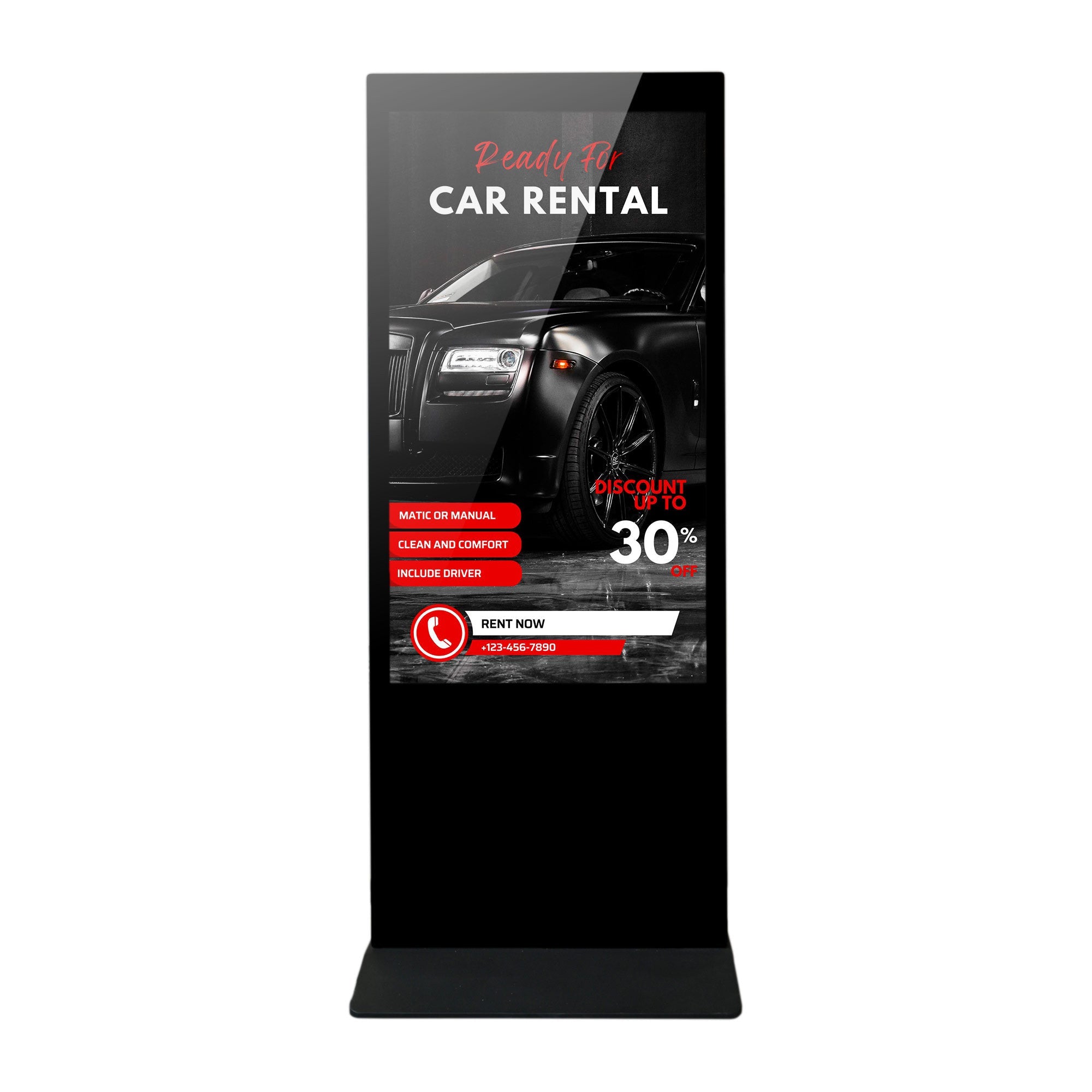Tótem Publicitario Digital Táctil 55" Full HD - Android 9 - Cartelería Vertical para Interior