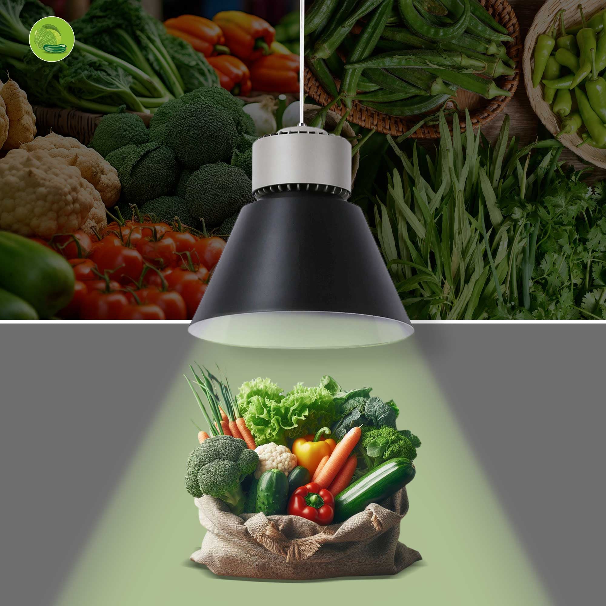 Campana LED 36W especial para verdulerías - Driver KeGu