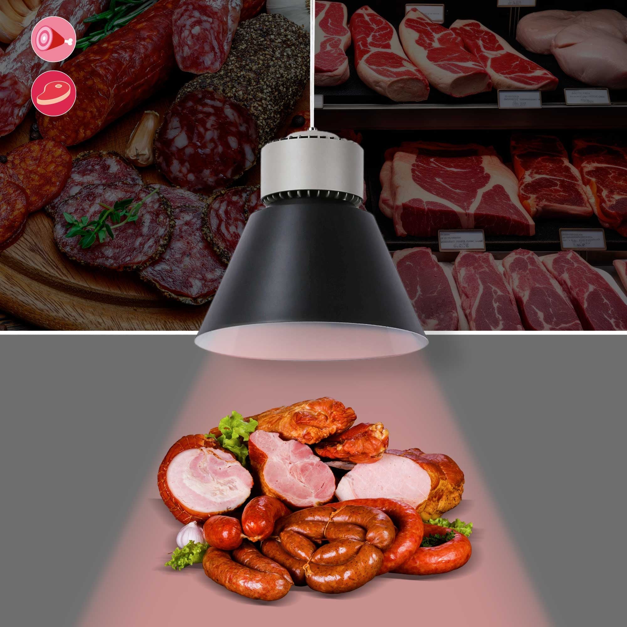 Campana LED 36W especial para carnicerías - Driver KeGu
