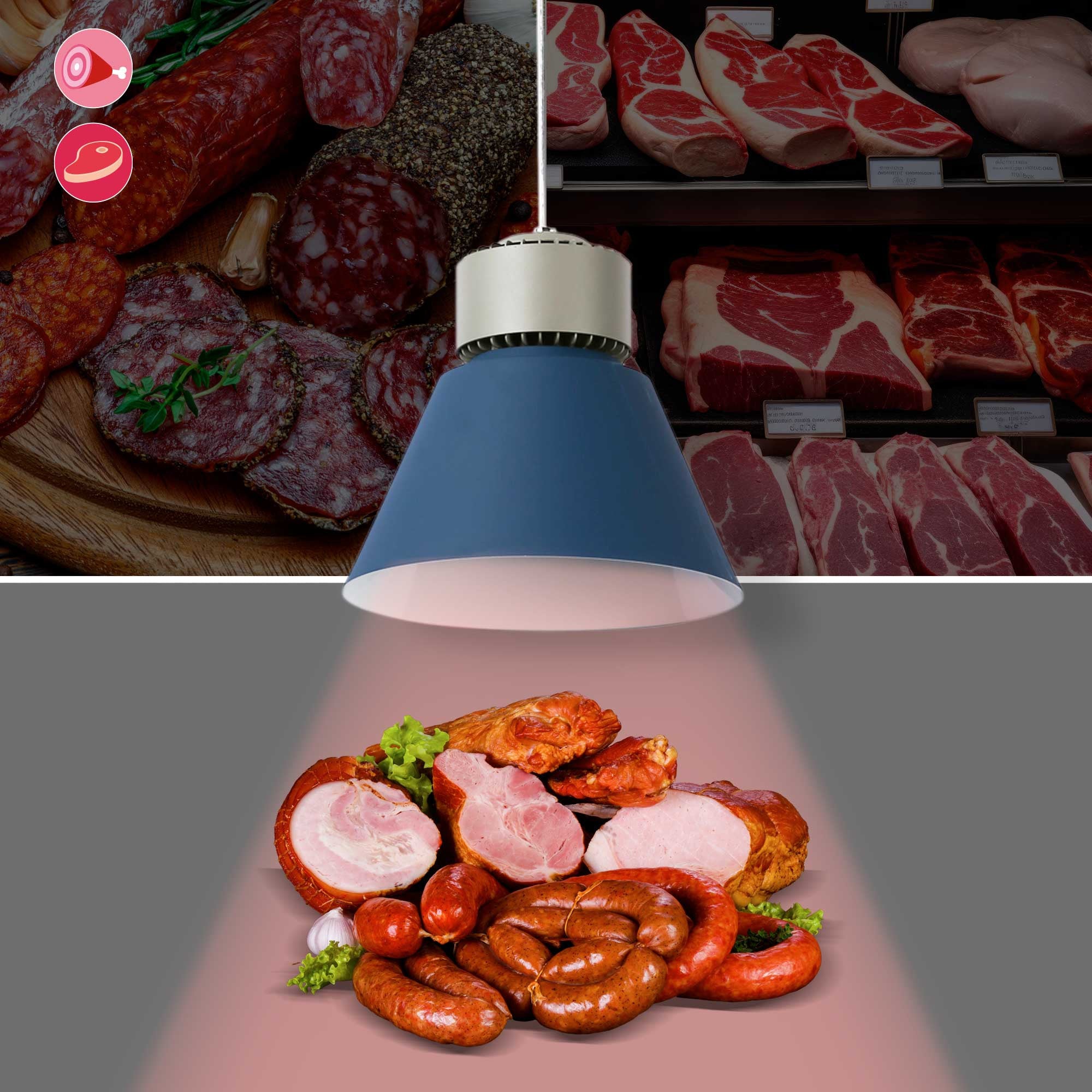 Campana LED 36W especial para carnicerías - Driver KeGu