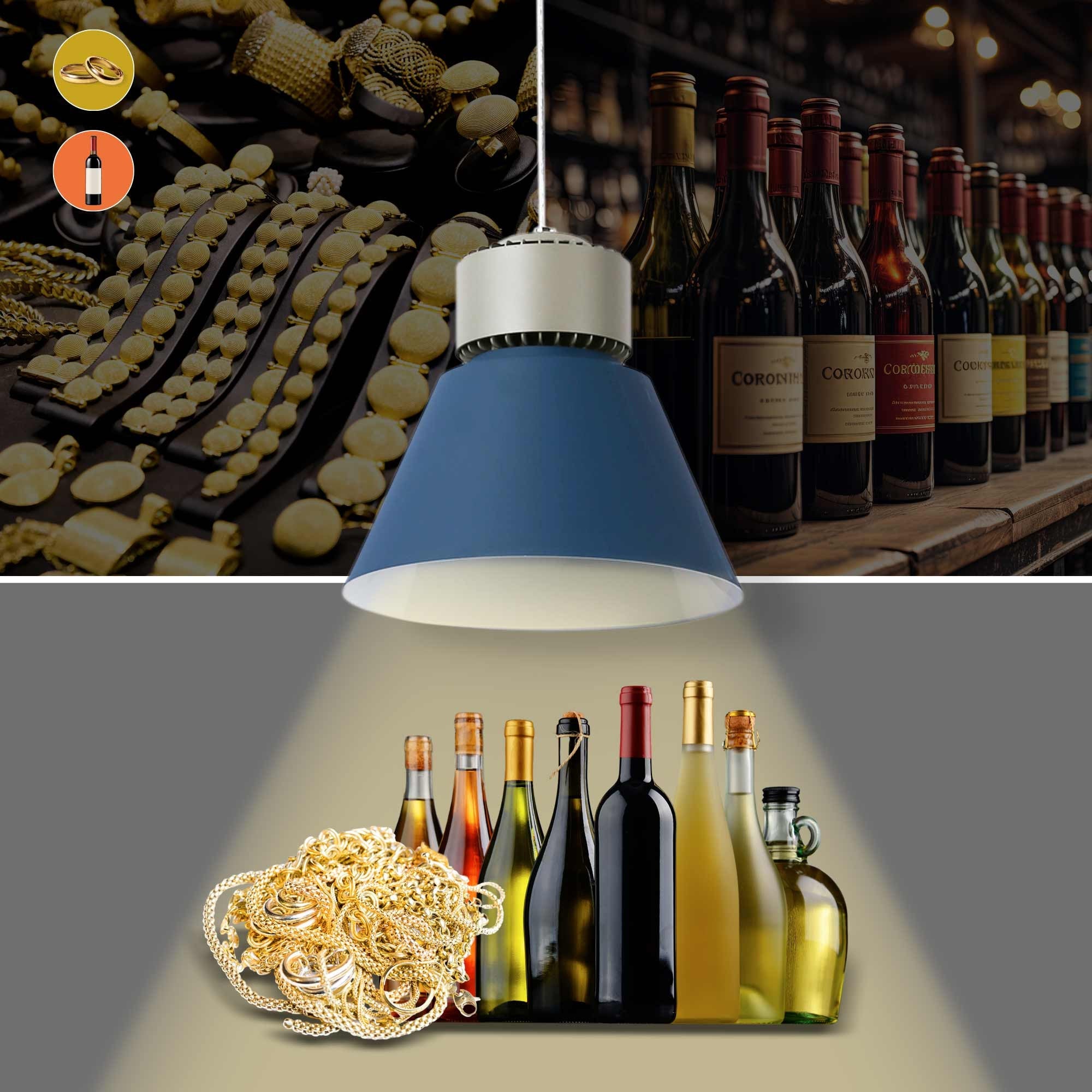 Campana LED 36W especial para oro y vino - Driver KeGu