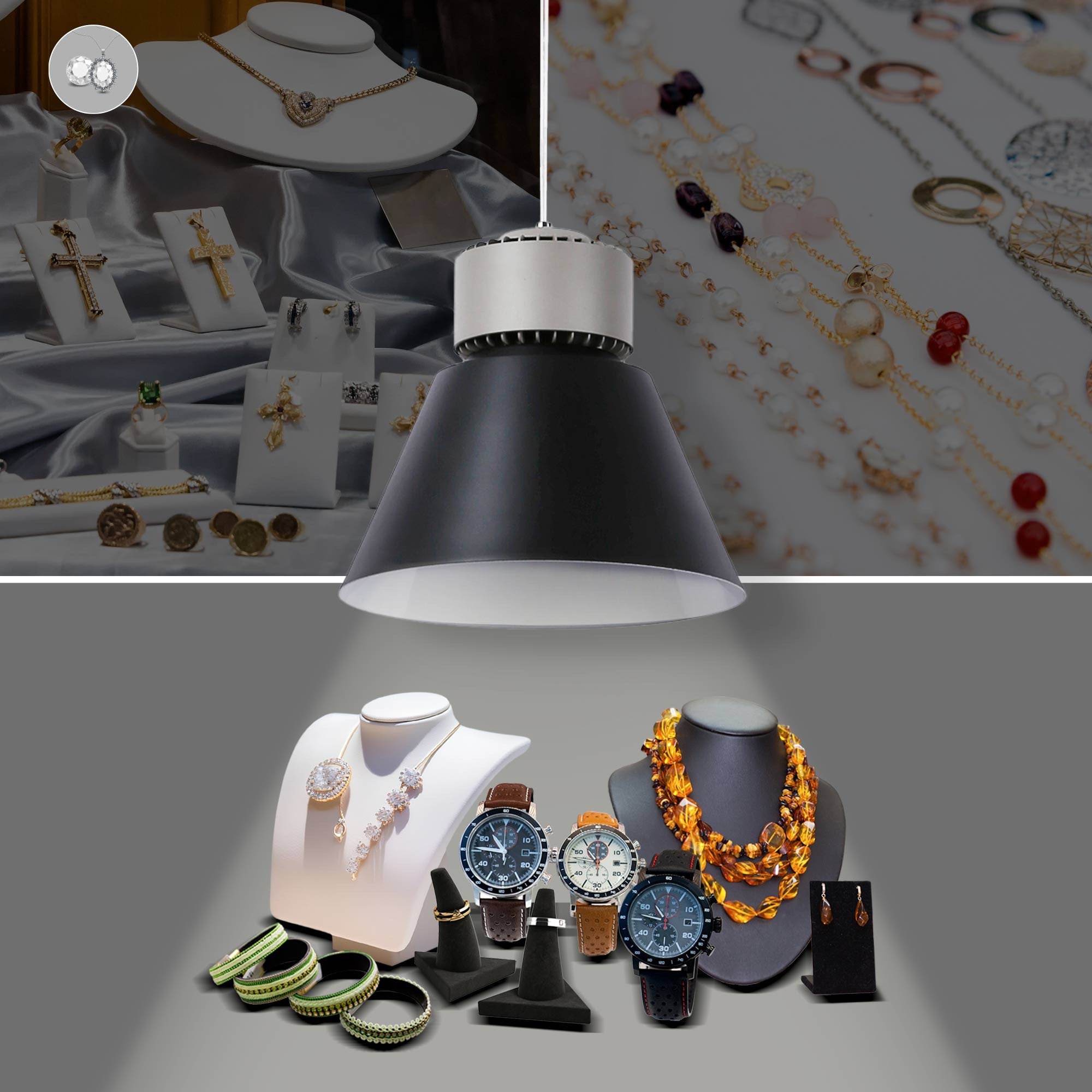 Campana LED 36W especial para joyerías - Driver KeGu