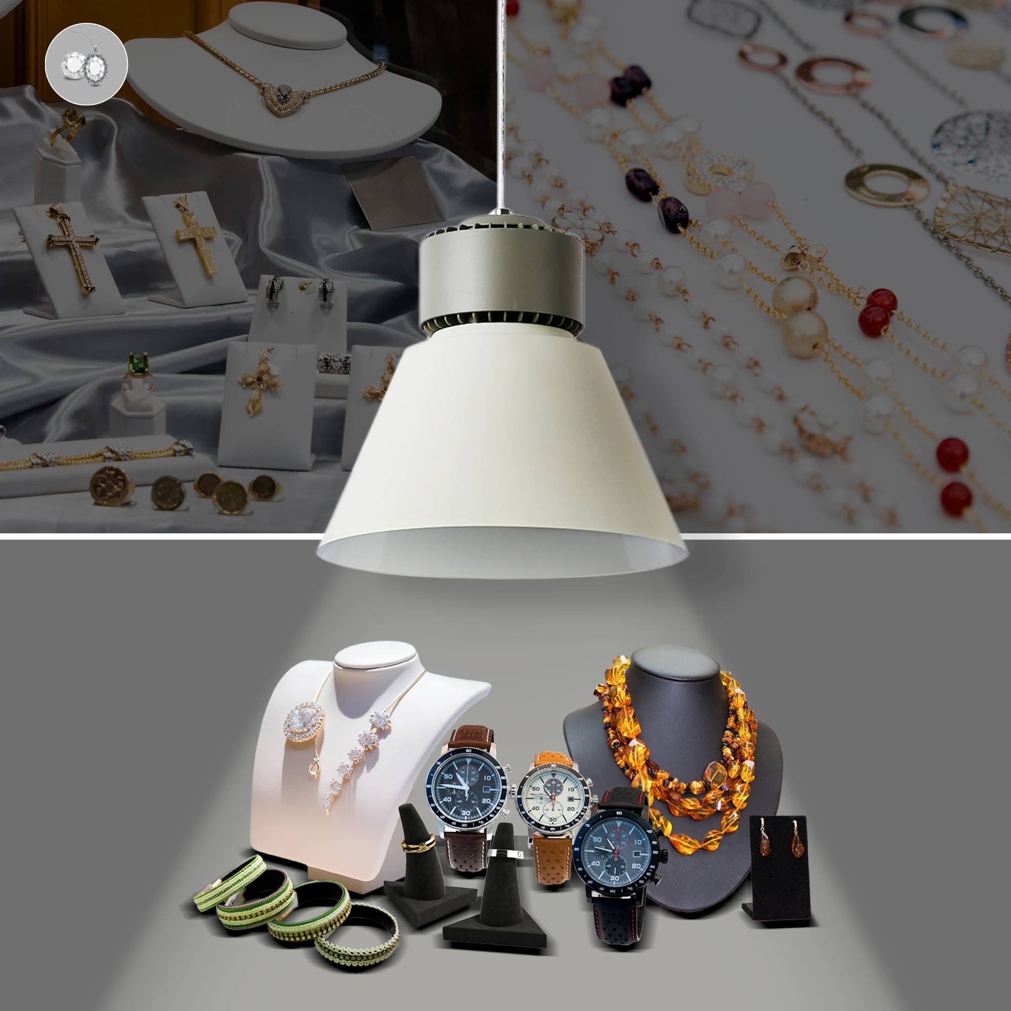 Campana LED 36W especial para joyerías - Driver KeGu