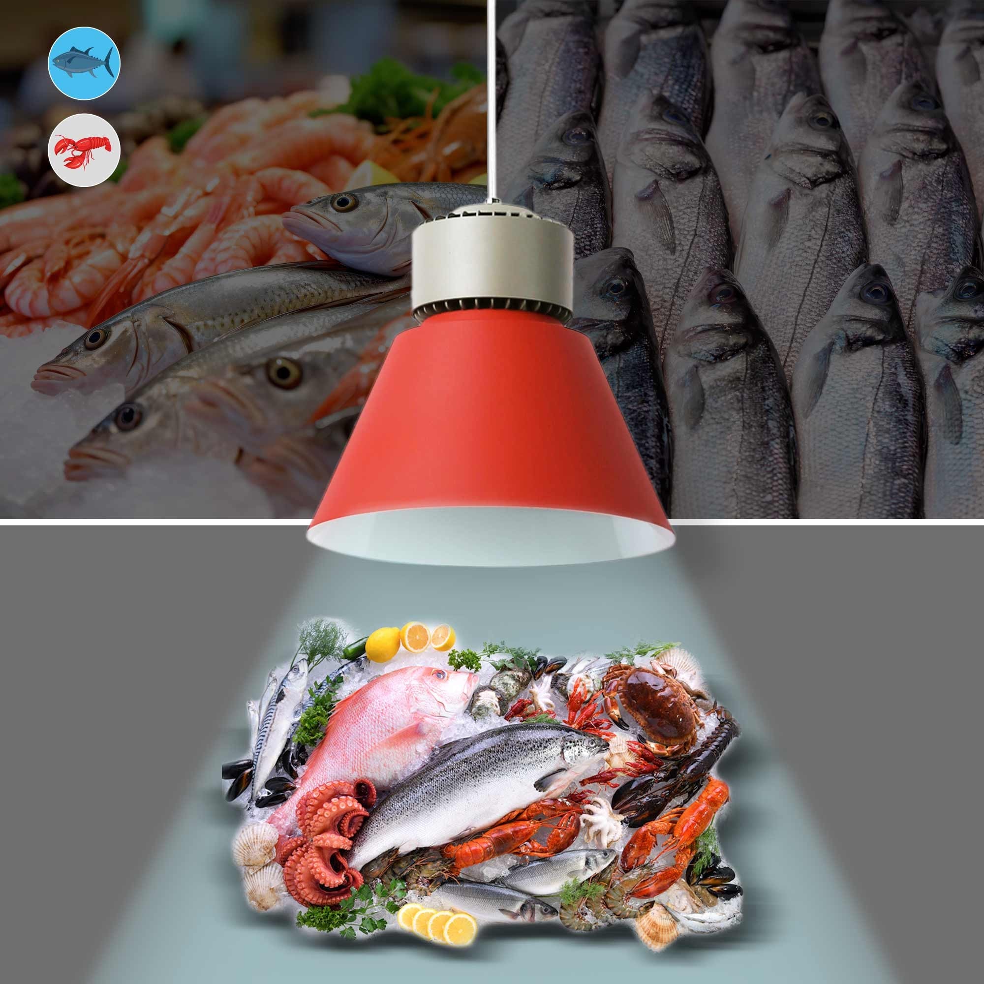 Campana LED 36W especial para pescados y mariscos - Driver KeGu