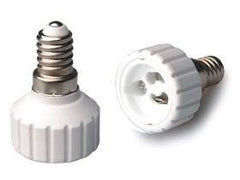 Adaptador conversor de rosca E14 a GU10