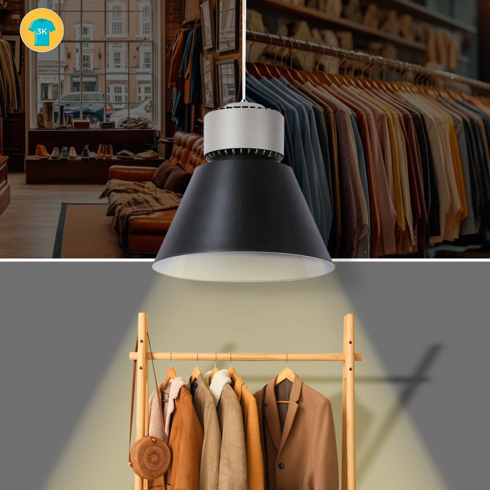 Campana LED 36W especial para moda y retail - CRI90 - 3000K - Driver KeGu