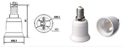 Adaptador rosca E14 a rosca E27