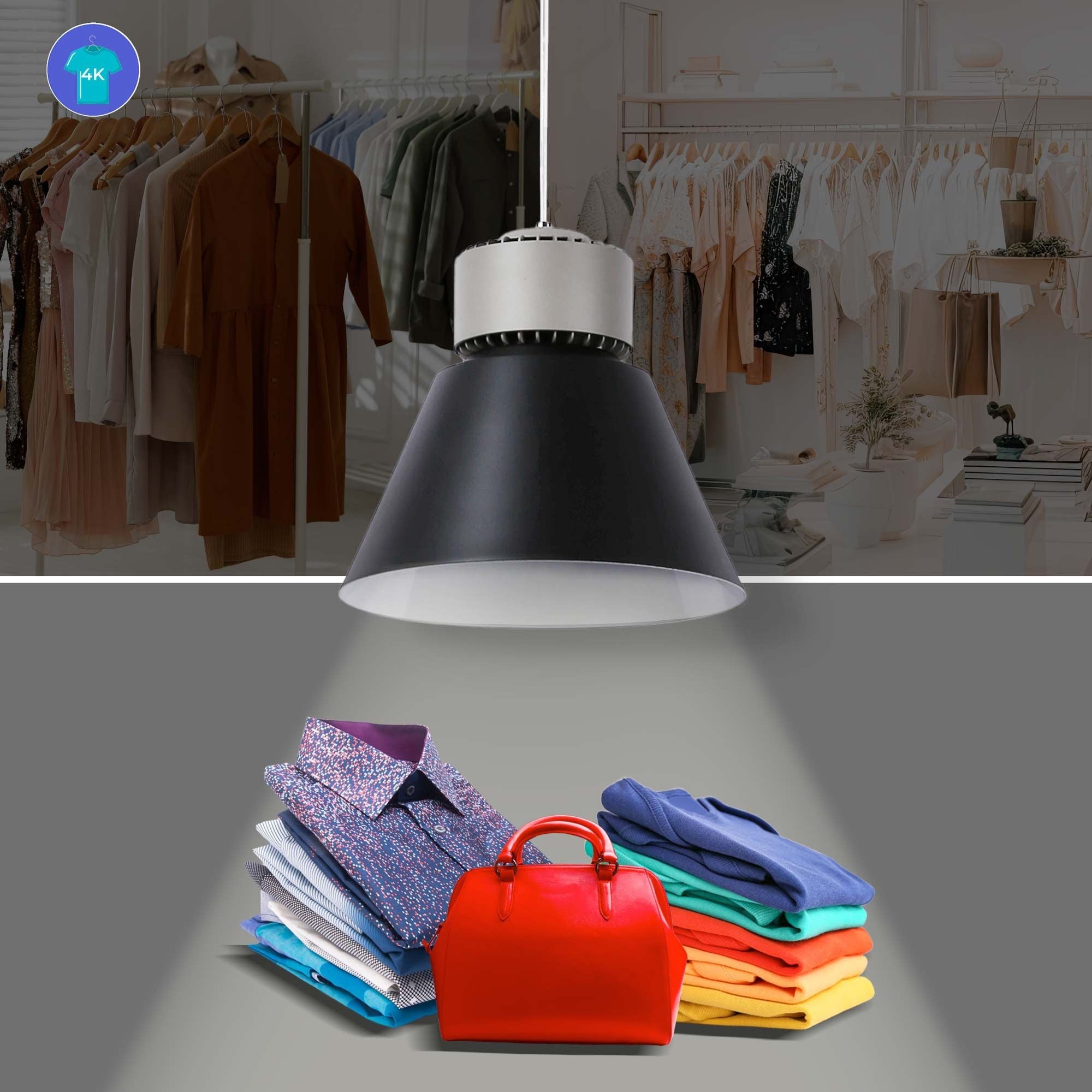 Campana LED 36W especial para moda y retail - CRI95 - 4000K - Driver KeGu