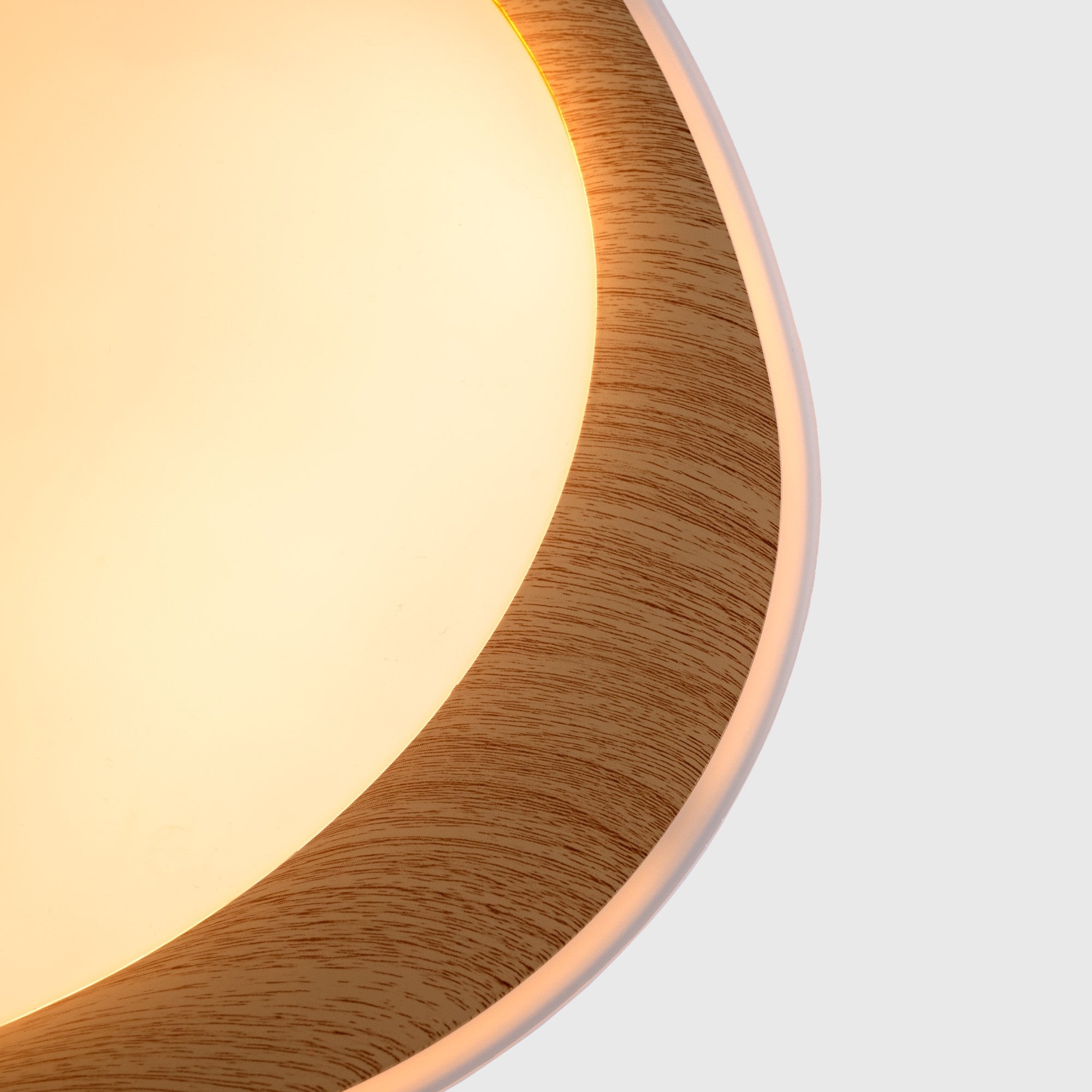 Lámpara de techo LED tipo plafón CCT 24W - Efecto madera - Ø45cm