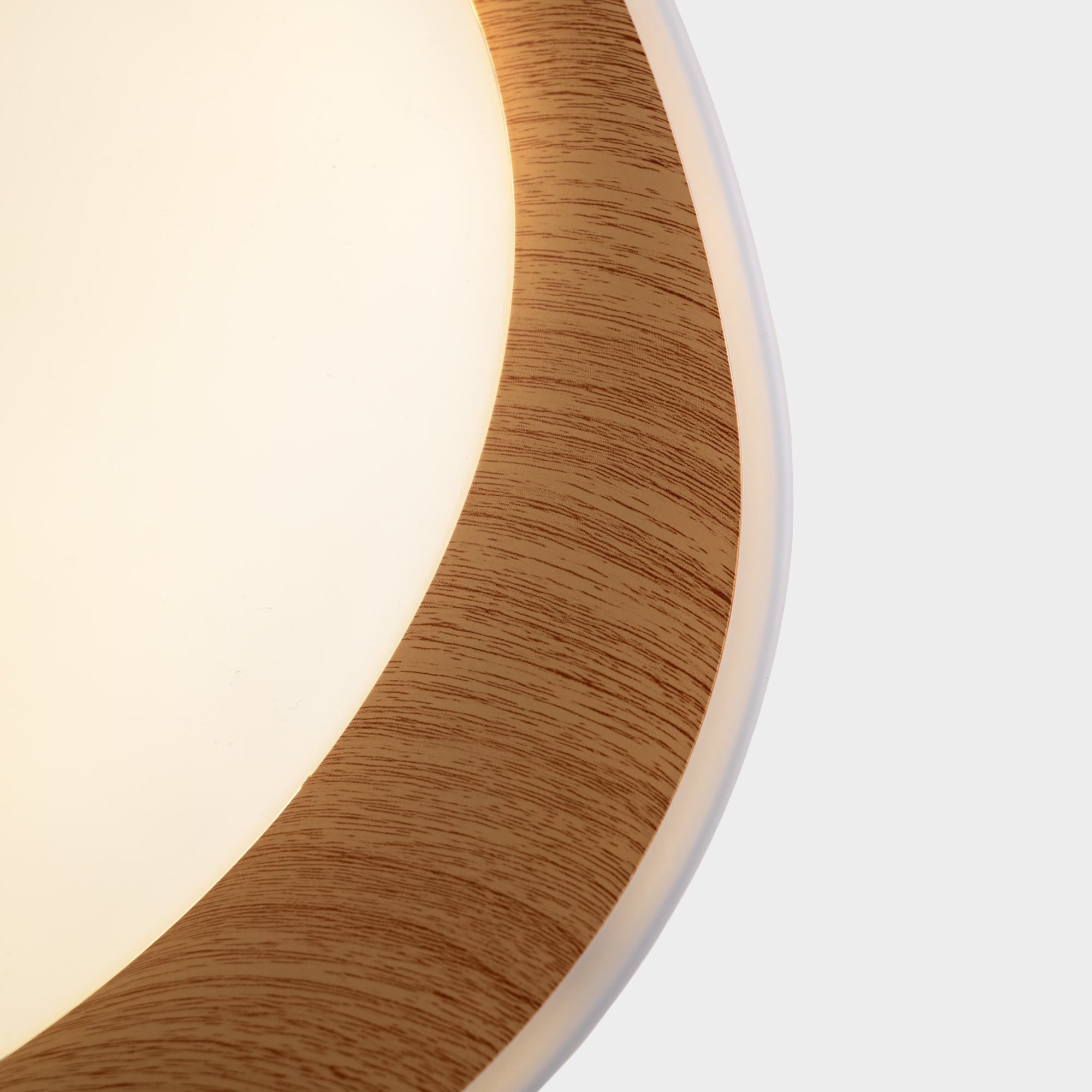 Lámpara de techo LED tipo plafón CCT 24W - Efecto madera - Ø45cm