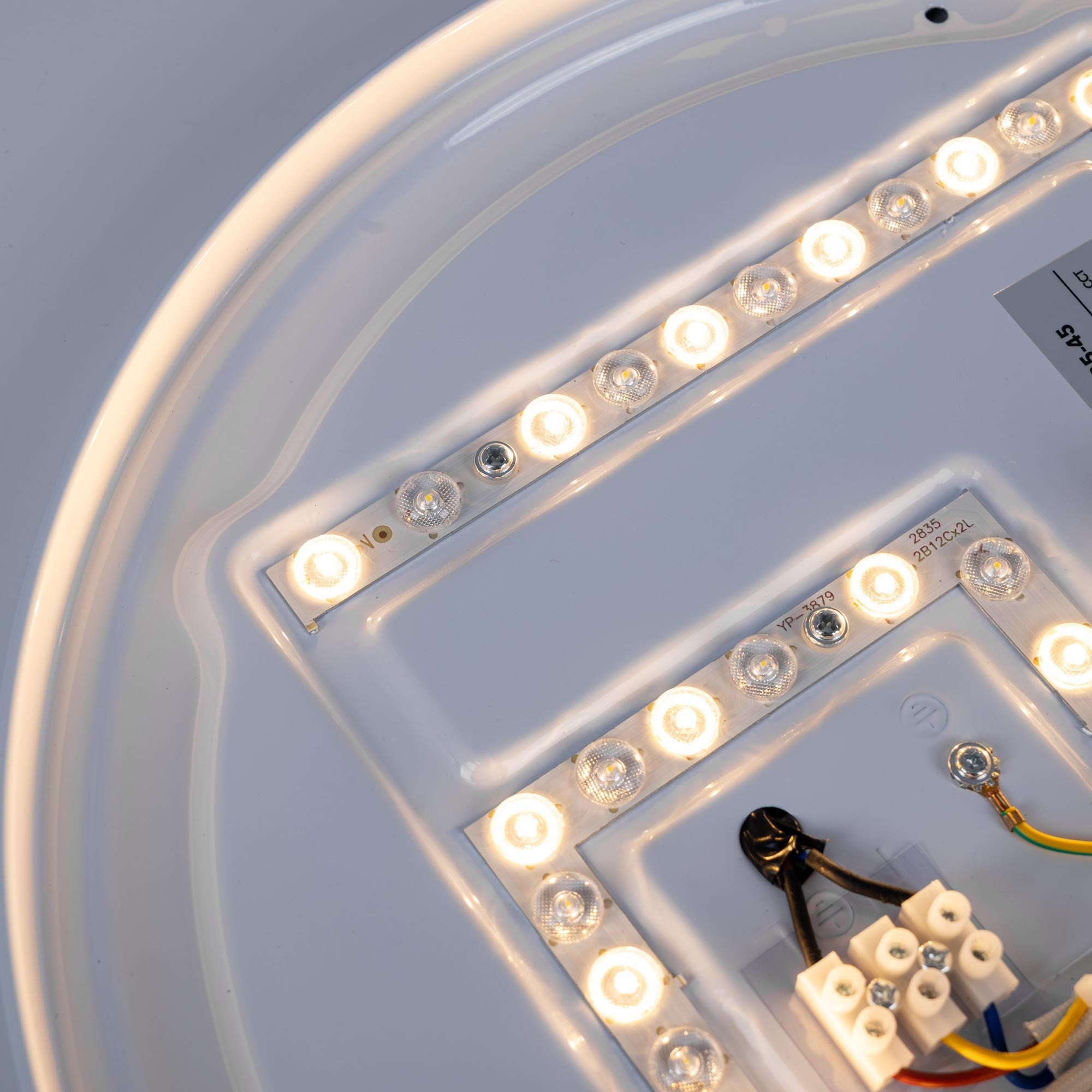 Lámpara de techo LED tipo plafón CCT 24W - Efecto madera - Ø45cm