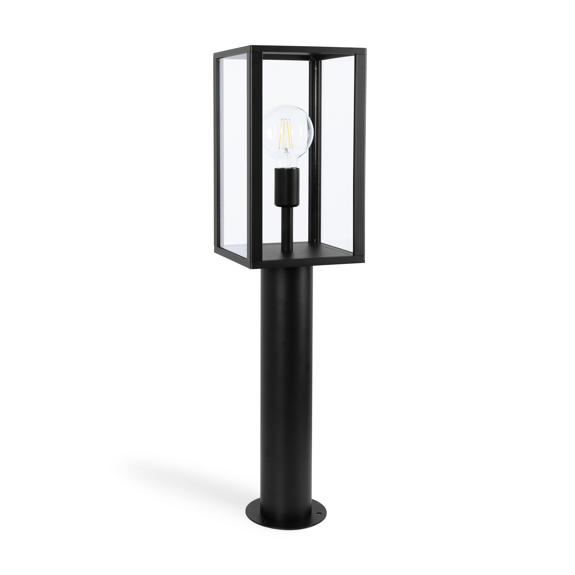 Farola de jardín tipo bolardo "Glass House" - 80cm - E27