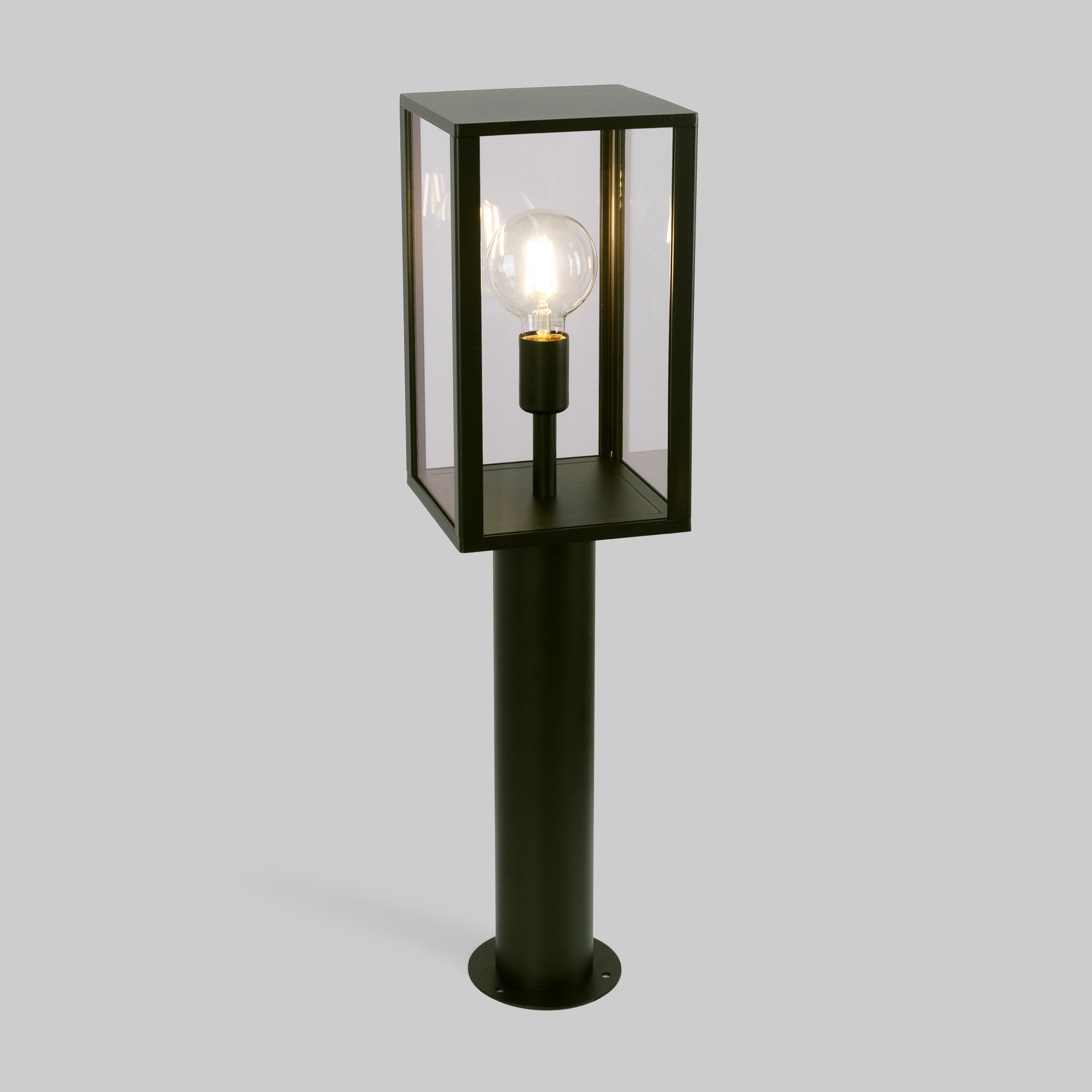 Farola de jardín tipo bolardo "Glass House" - 80cm - E27