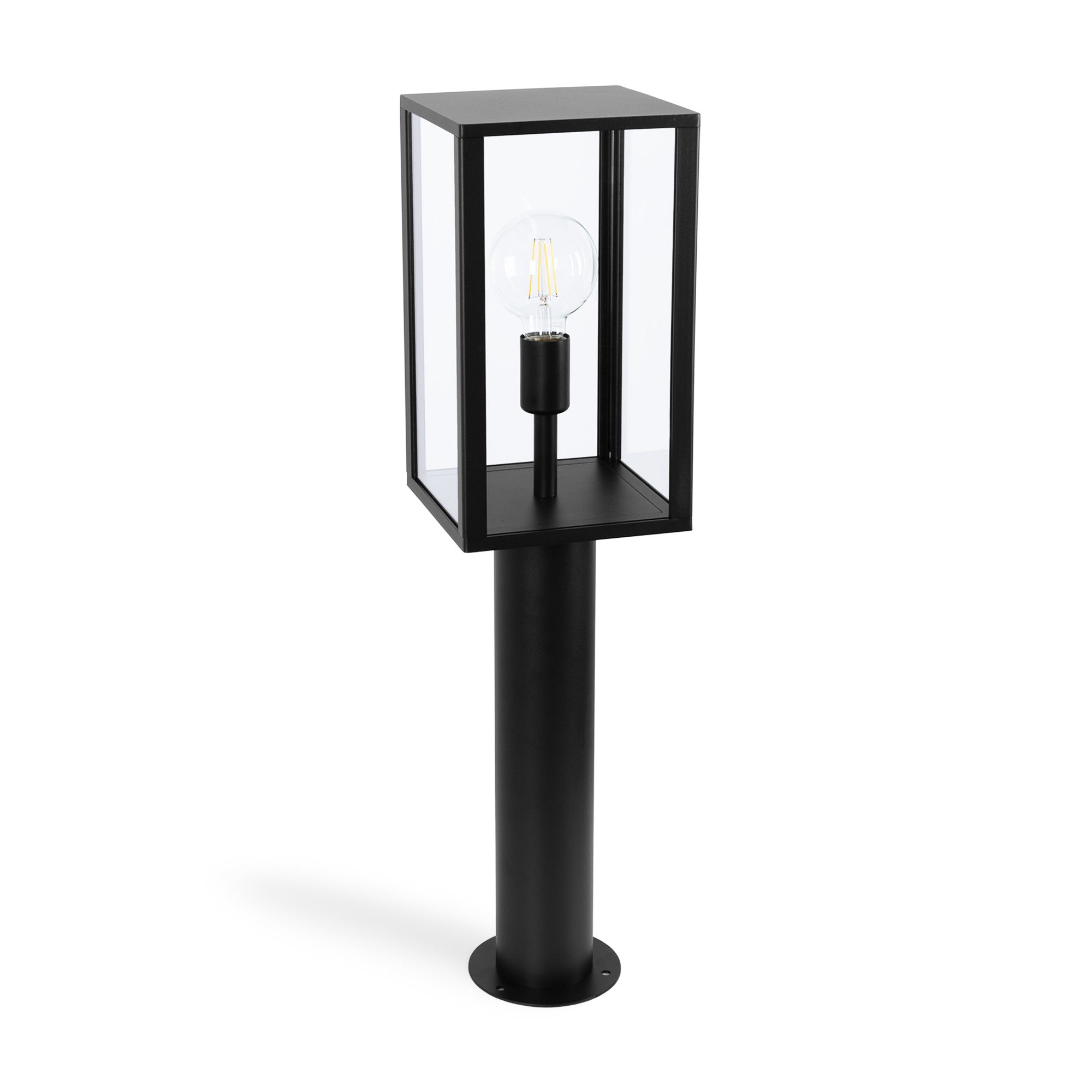 Farola de jardín tipo bolardo "Glass House" - 80cm - E27