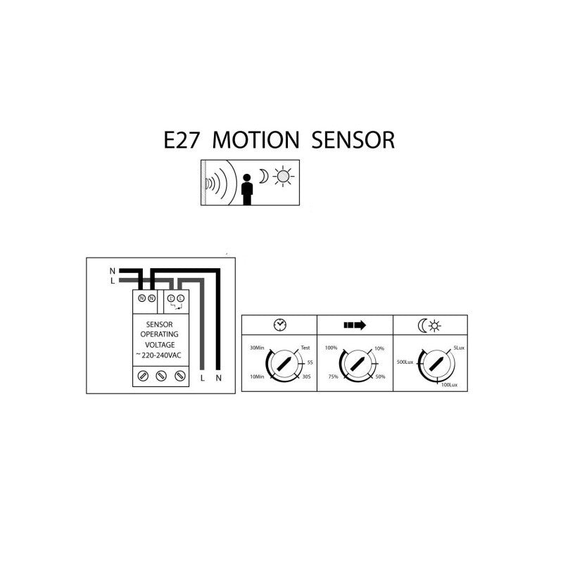 Aplique de pared o techo con sensor FUMAGALLI BERTA E27