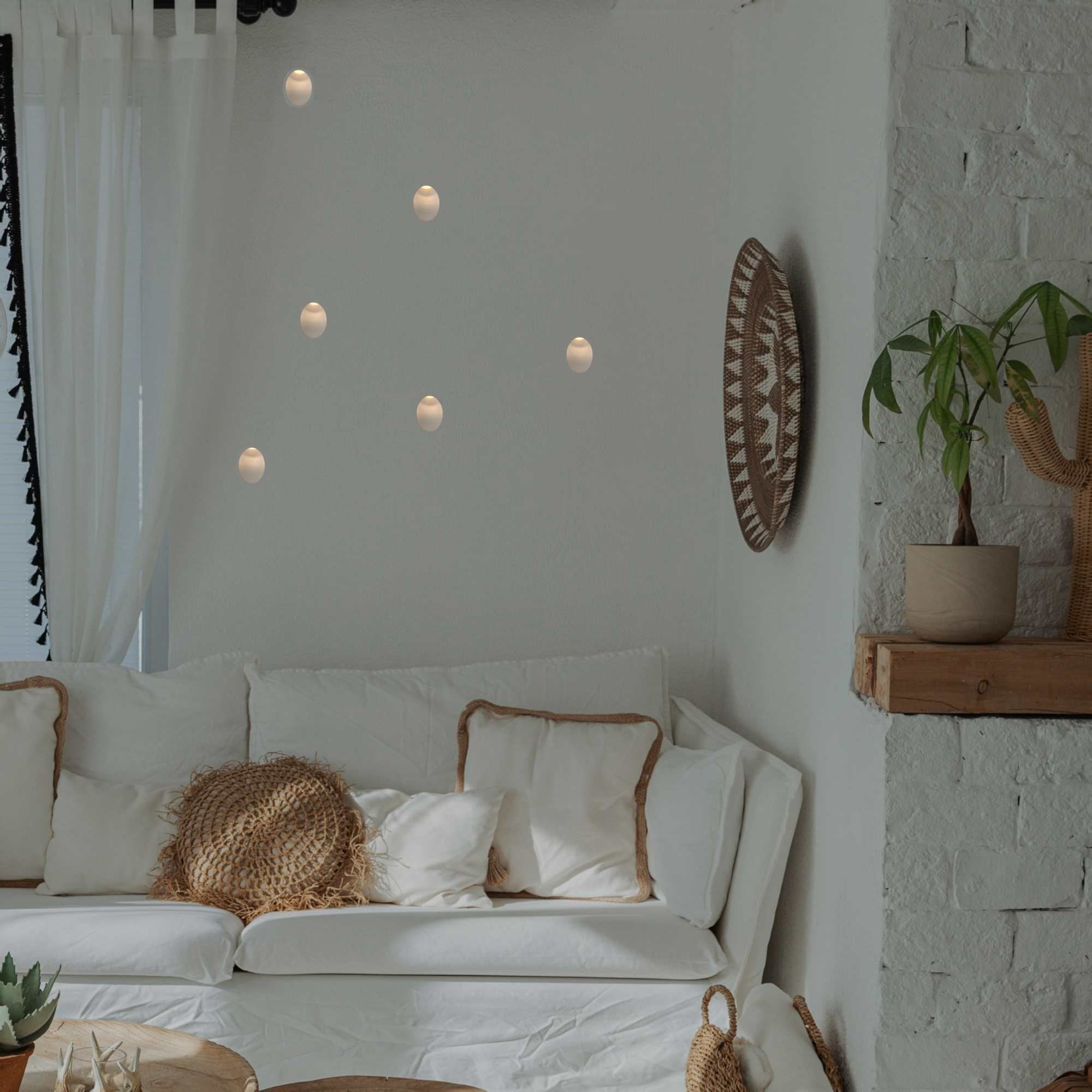 Aplique de pared empotrable de escayola "Olive" - Trimless / integración