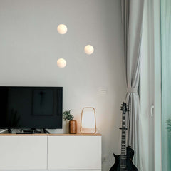 Aplique de pared empotrable circulo de escayola "MUR" - Ø 15cm - GU10 - Trimless/ Integración