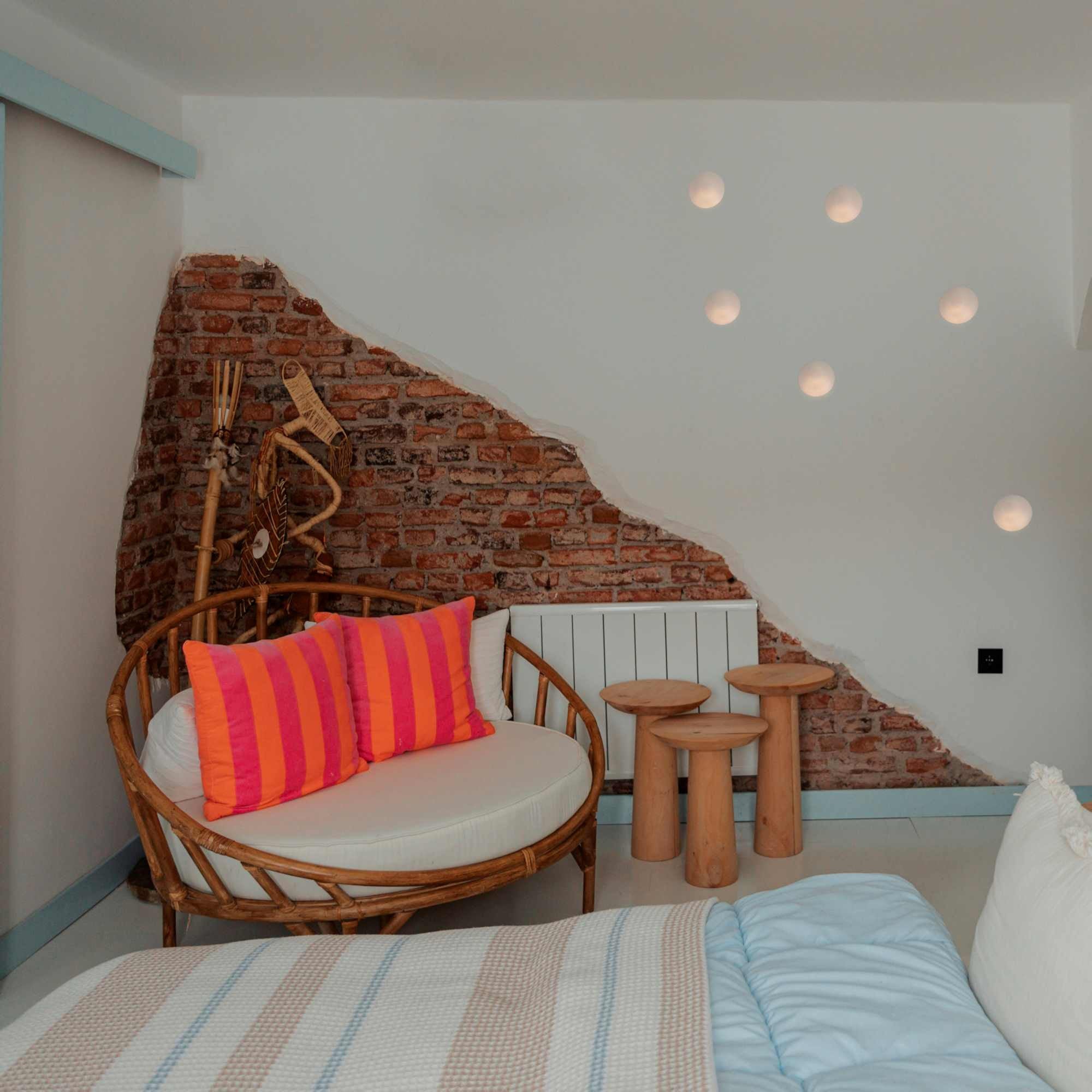 Aplique de pared empotrable circulo de escayola "MUR" - Ø 15cm - GU10 - Trimless/ Integración