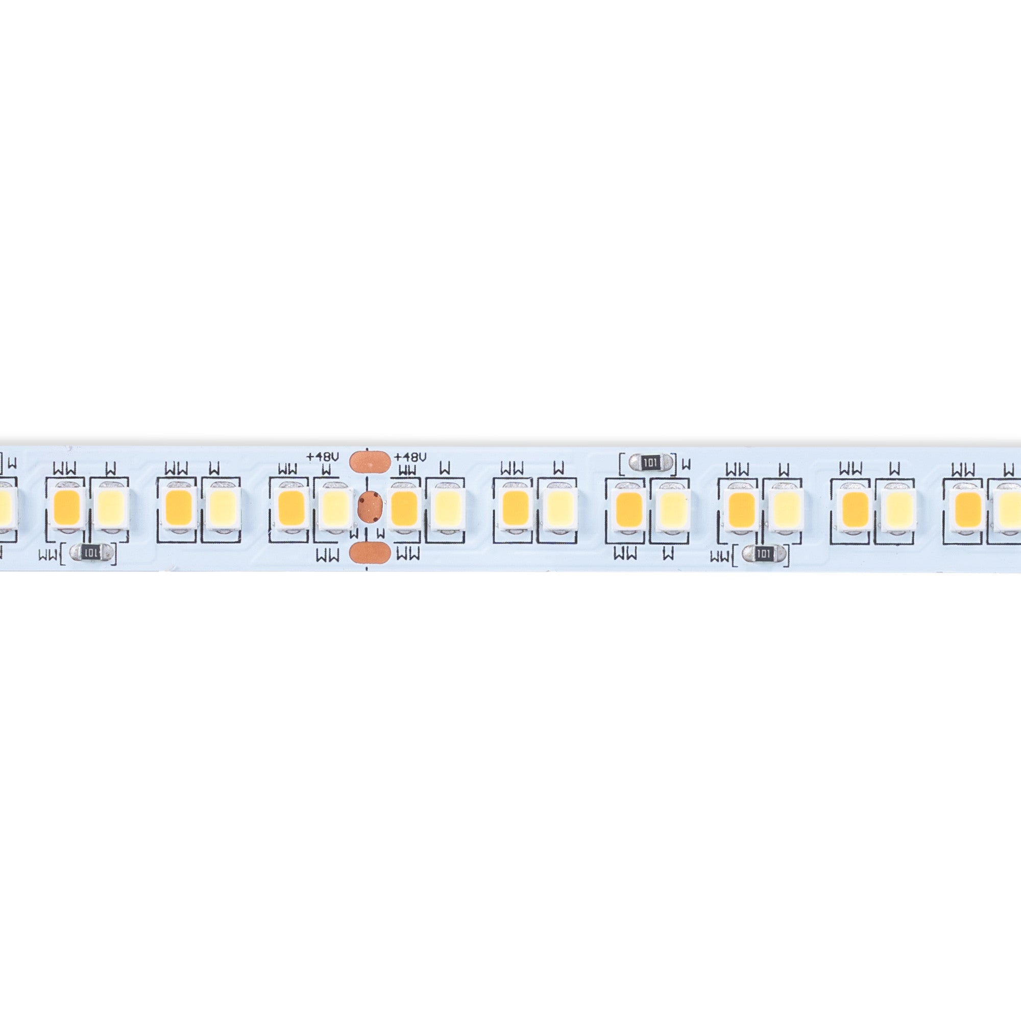 Tira LED 48V DC - CCT (1800-6500K) - 12W/m - 10mm - IP20 - 20 metros - 224ch/m