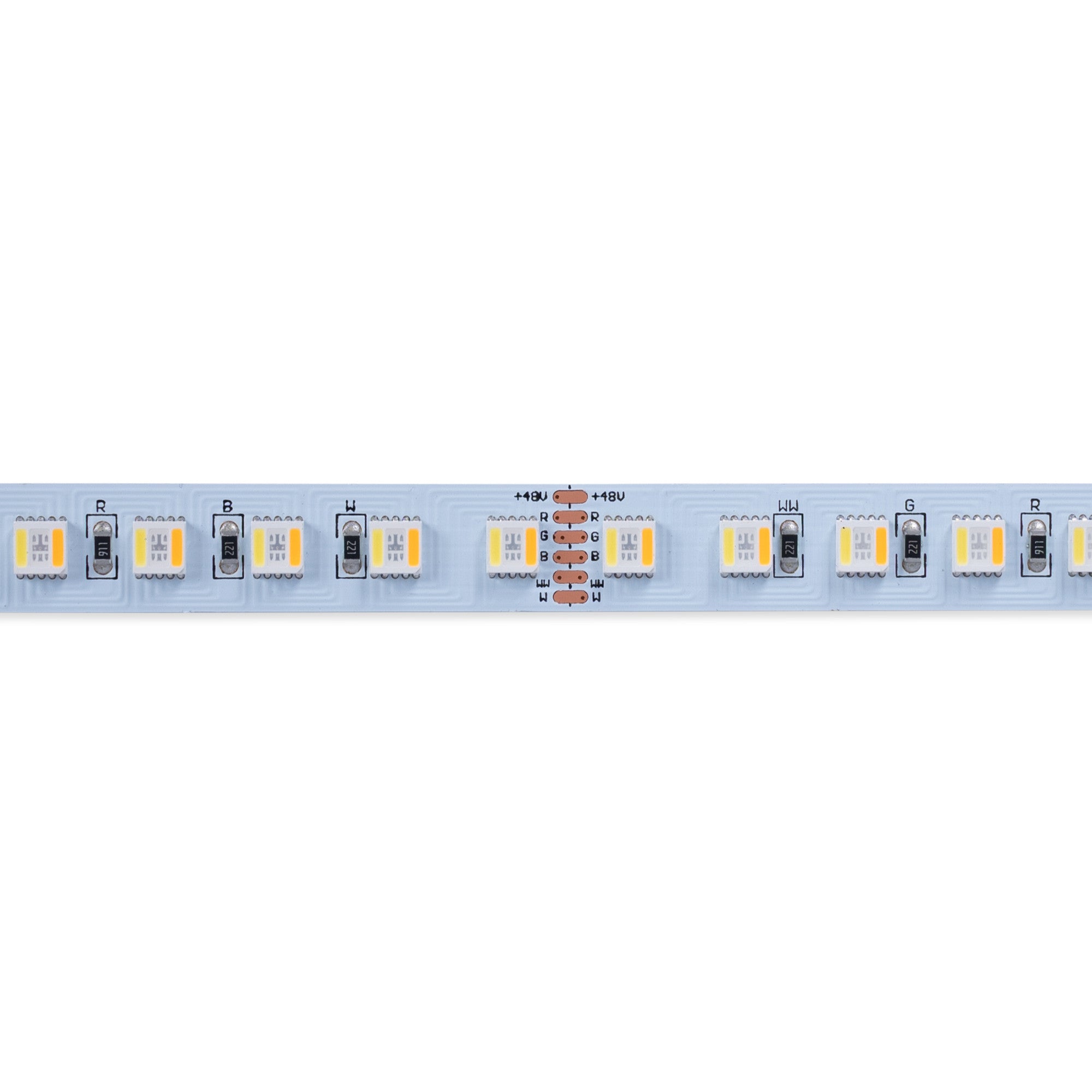 Tira LED 48V DC - RGB + CCT - 15W/m - 12mm - IP20 - 10 metros - 90ch/m