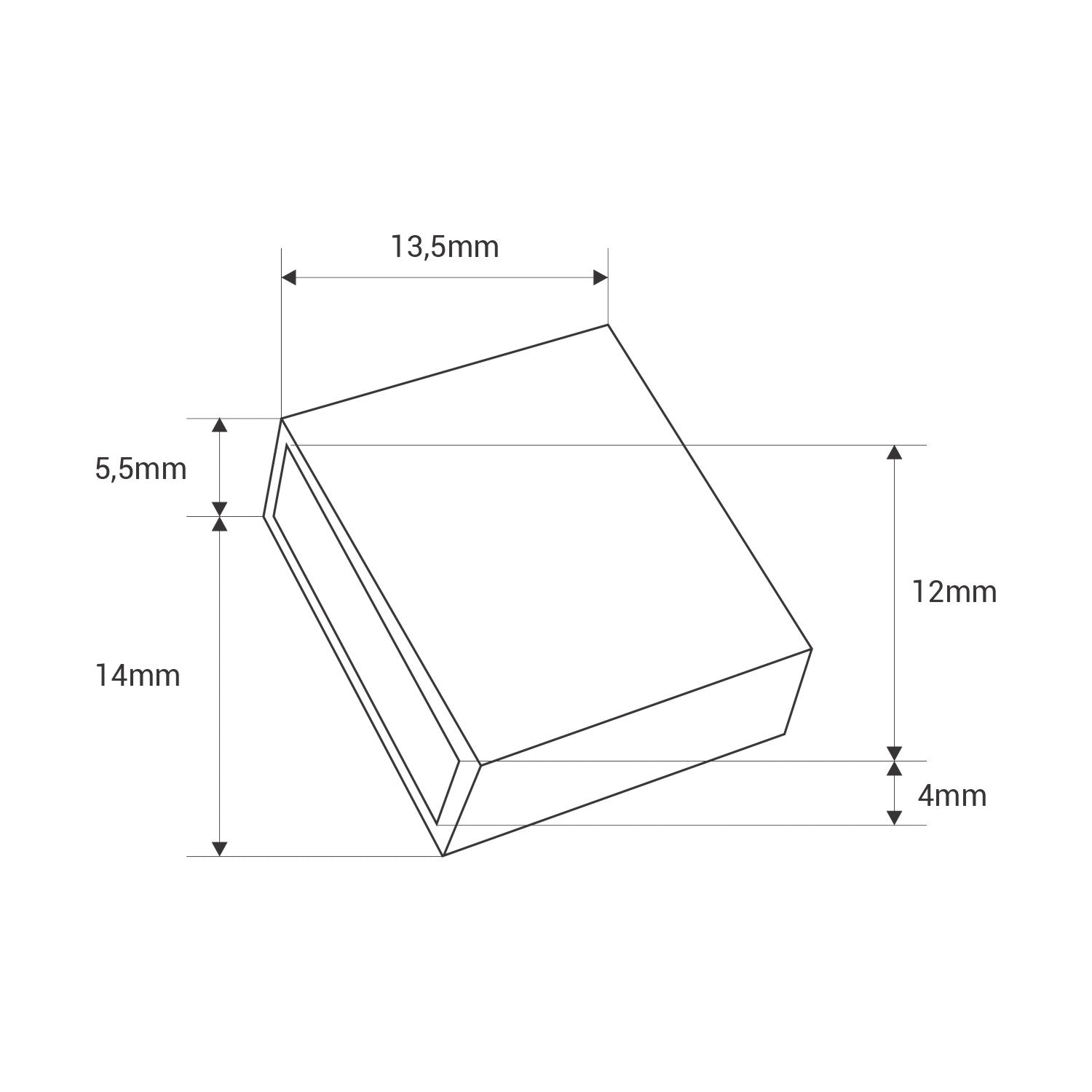 Tapa inicio/fin para tira LED sumergible con PCB 10mm