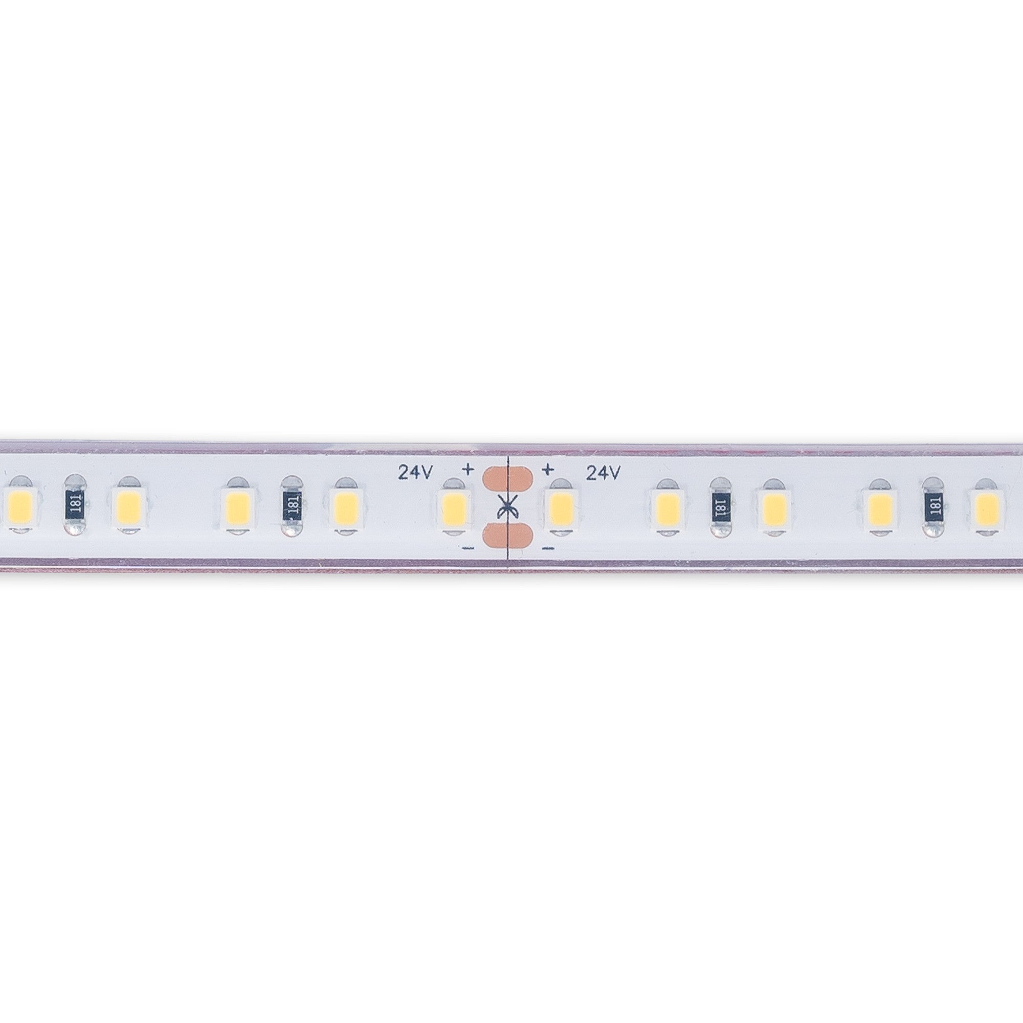 Tira LED 24V DC sumergible - Monocolor - 9.6W/m - 10mm - IP68 - 5 metros - 120ch/m