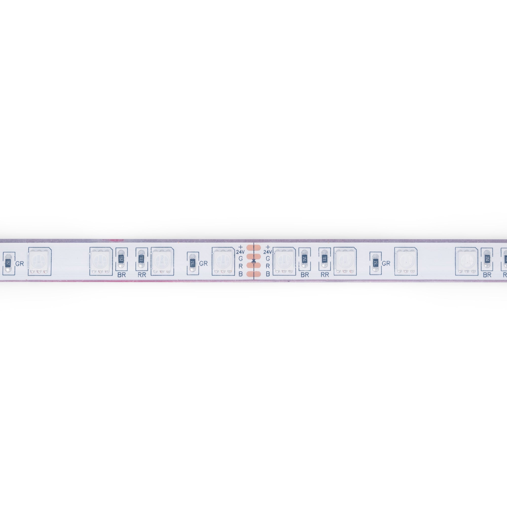 Tira LED 24V DC sumergible - RGB - 14.4W/m - 12mm - IP68 - 10 metros - 60ch/m