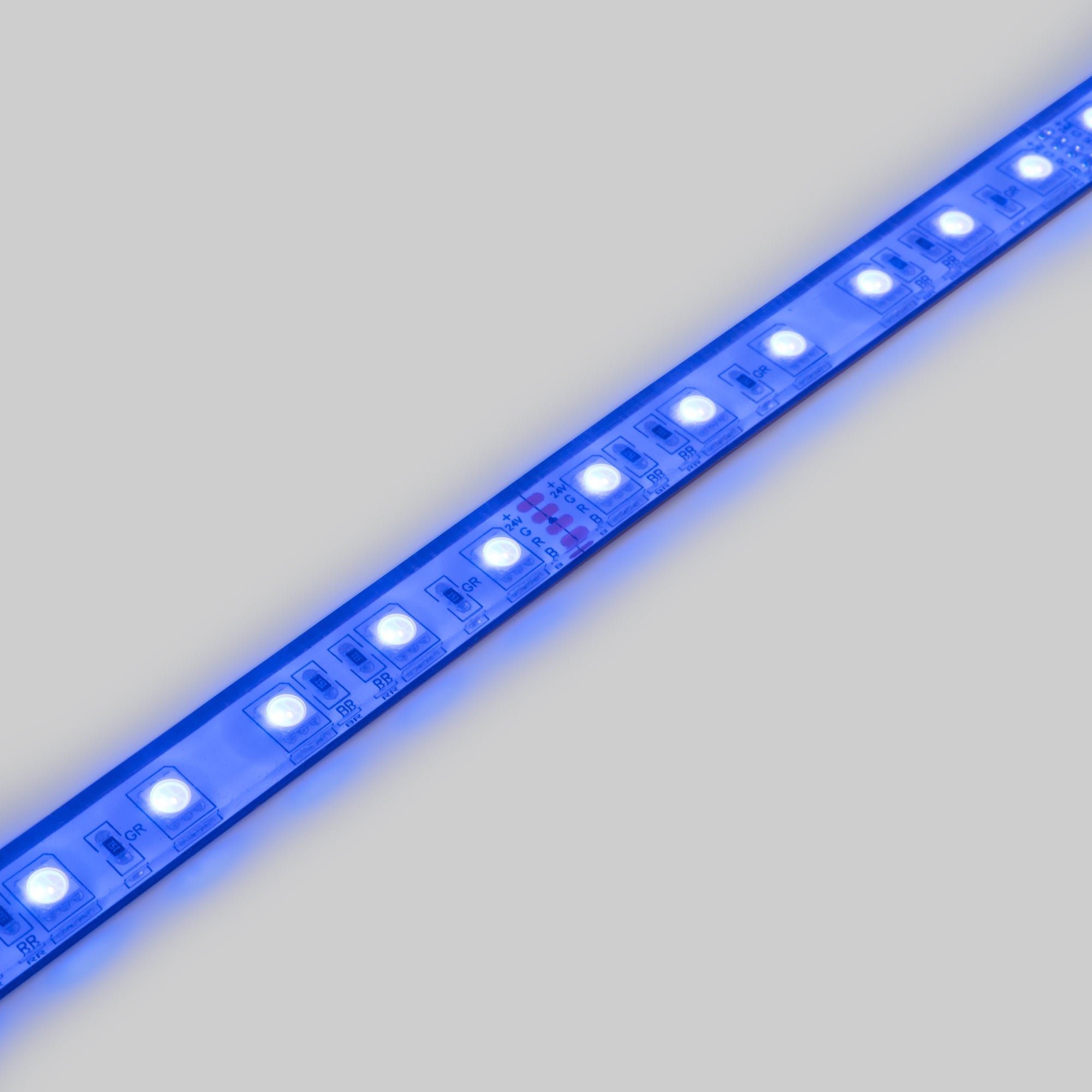 Tira LED 24V DC sumergible - RGB - 14.4W/m - 12mm - IP68 - 10 metros - 60ch/m