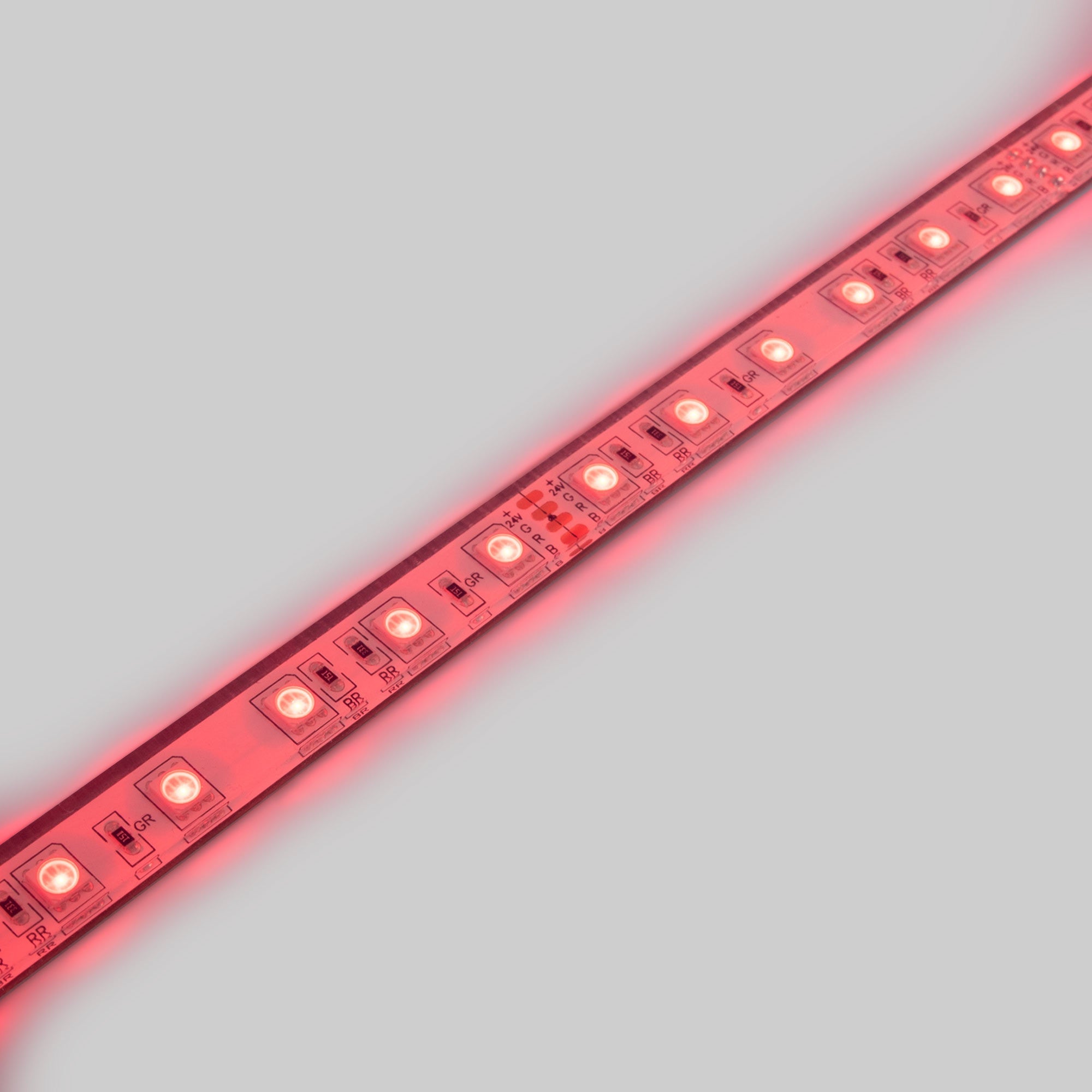 Tira LED 24V DC sumergible - RGB - 14.4W/m - 12mm - IP68 - 10 metros - 60ch/m