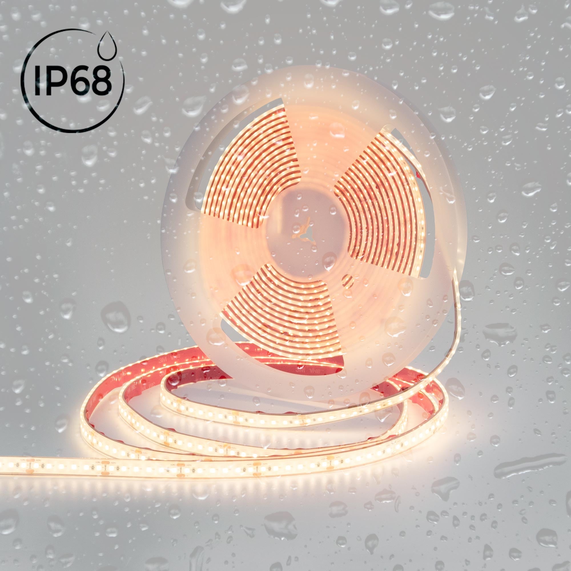 Tira LED 24V DC sumergible - Monocolor - 9.6W/m - 12mm - IP68 - 10 metros - 120ch/m