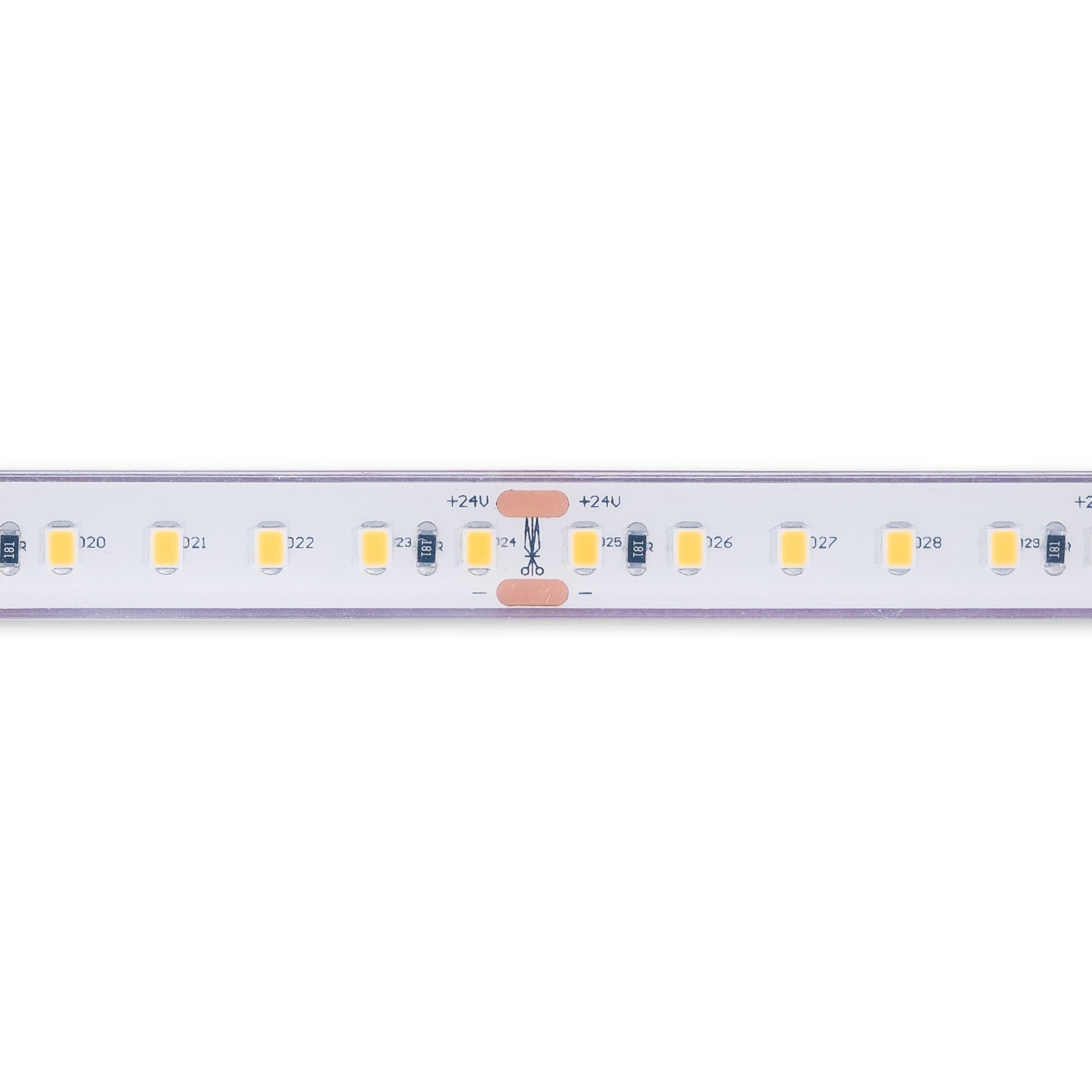 Tira LED 24V DC sumergible - Monocolor - 9.6W/m - 12mm - IP68 - 10 metros - 120ch/m