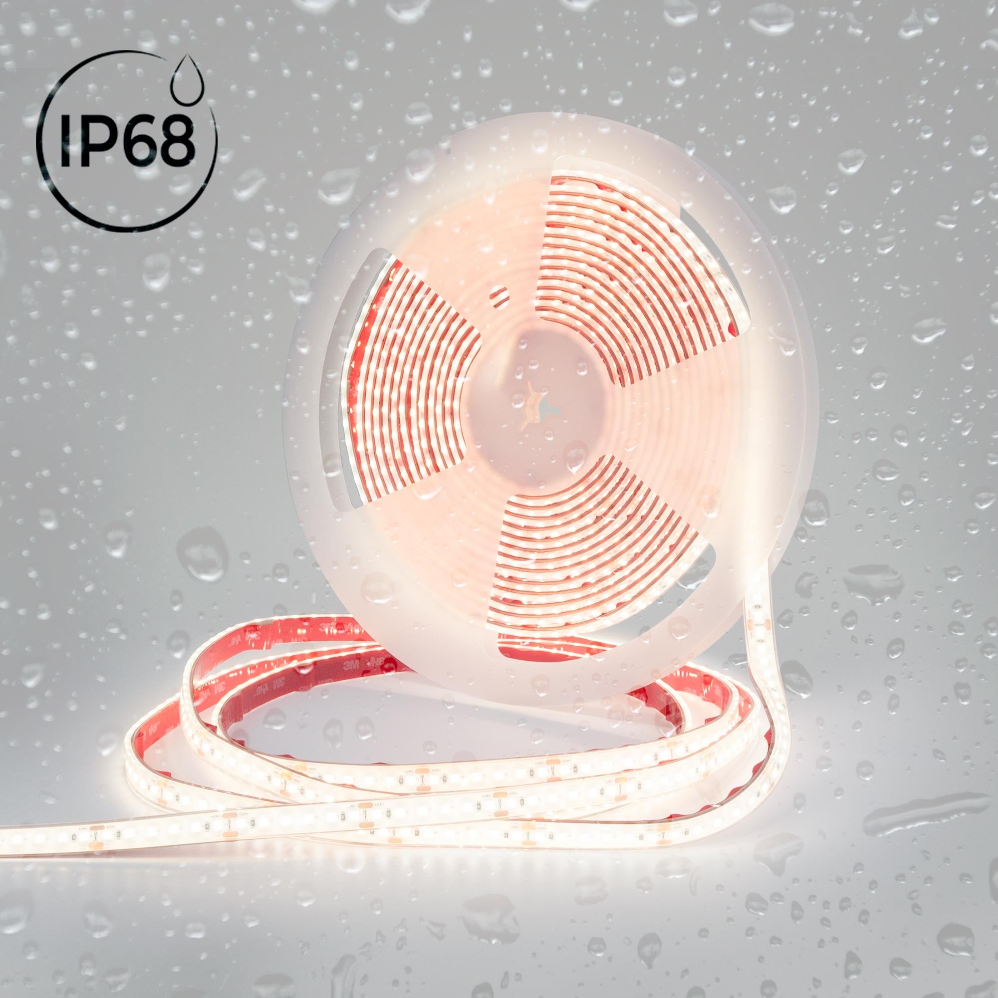 Tira LED 24V DC sumergible - Monocolor - 9.6W/m - 12mm - IP68 - 10 metros - 120ch/m