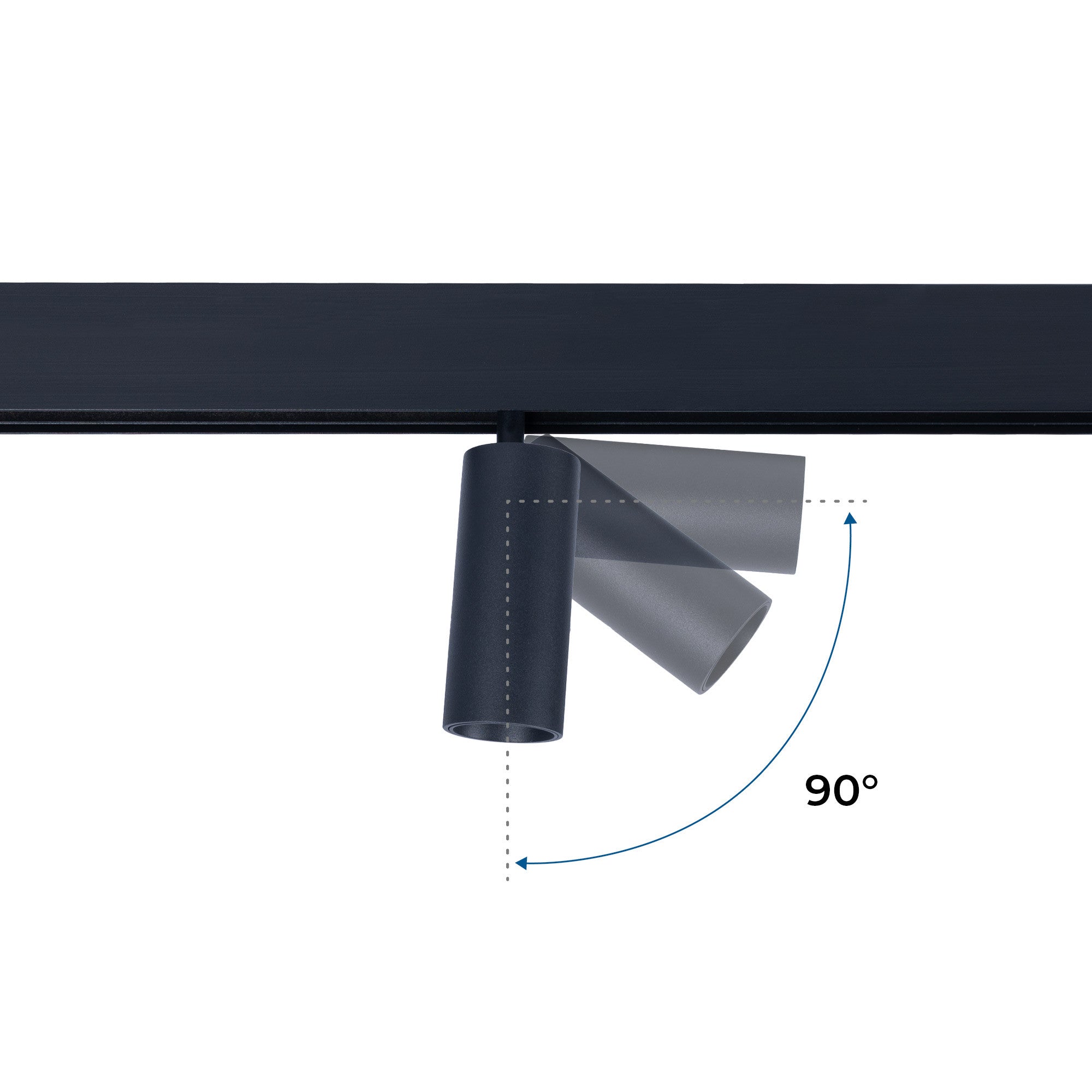Foco LED para carril magnético 48V - 10W - DALI-2 regulable - Negro