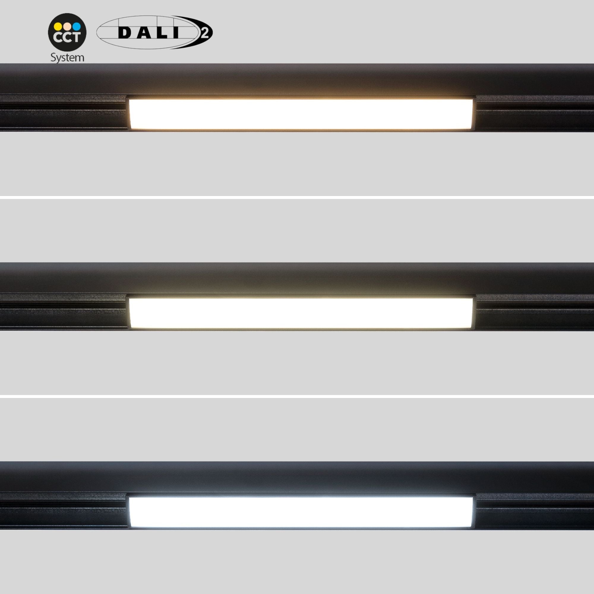 Foco lineal opal para carril magnético 48V CCT - 12W - DALI-2 regulable