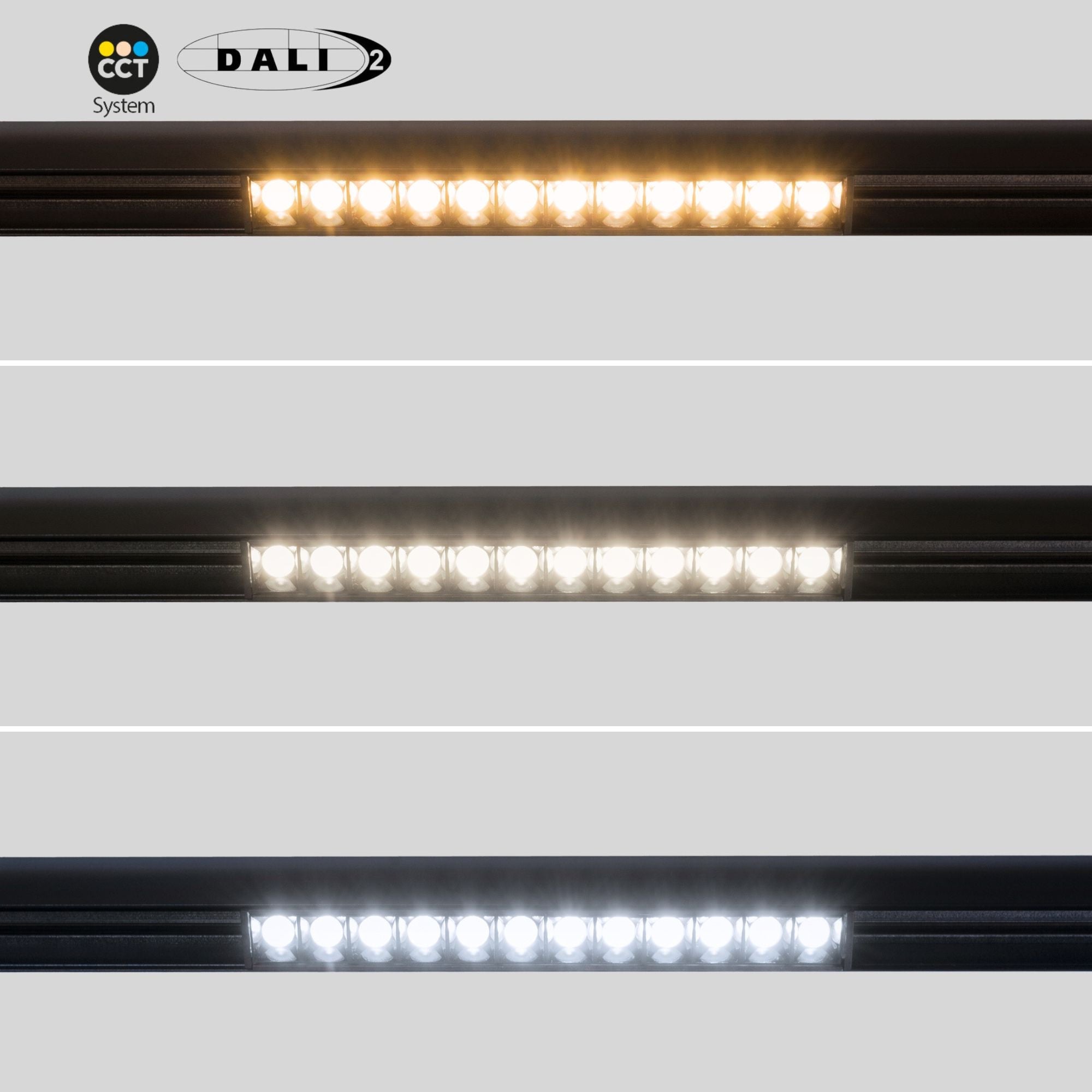 Foco lineal para carril magnético 48V CCT - 12W - DALI-2 regulable - UGR18