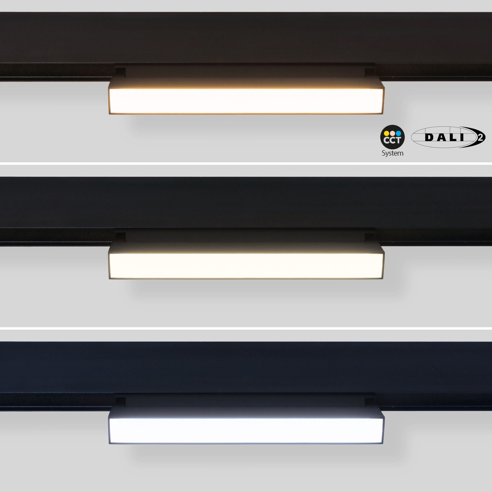 Foco lineal opal orientable carril magnético 48V CCT - 12W - Regulación DALI-2
