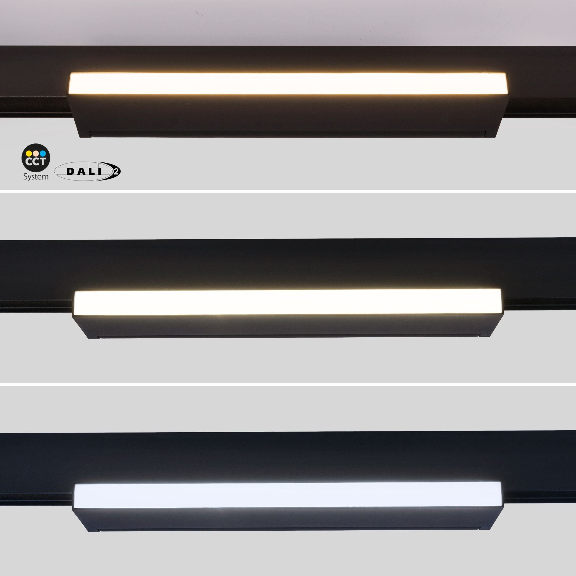 Foco lineal opal orientable carril magnético 48V CCT - 18W - DALI-2 regulable